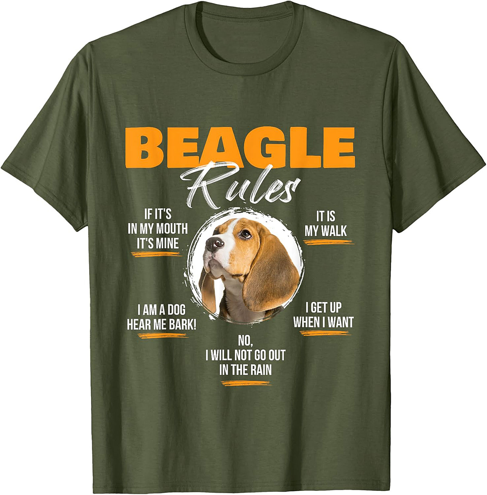 Beagle Rules Funny Dog Graphic Tee | Unisex Beagle Owner Shirt