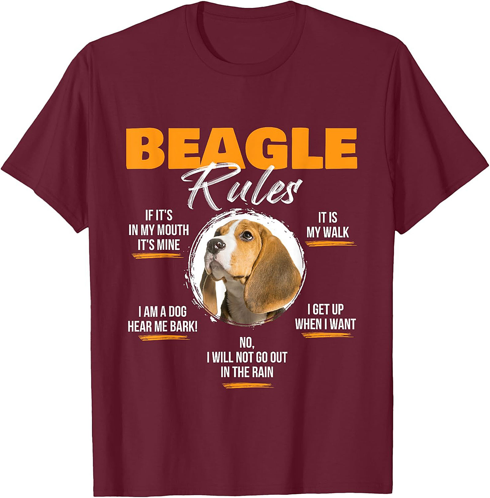 Beagle Rules Funny Dog Graphic Tee | Unisex Beagle Owner Shirt