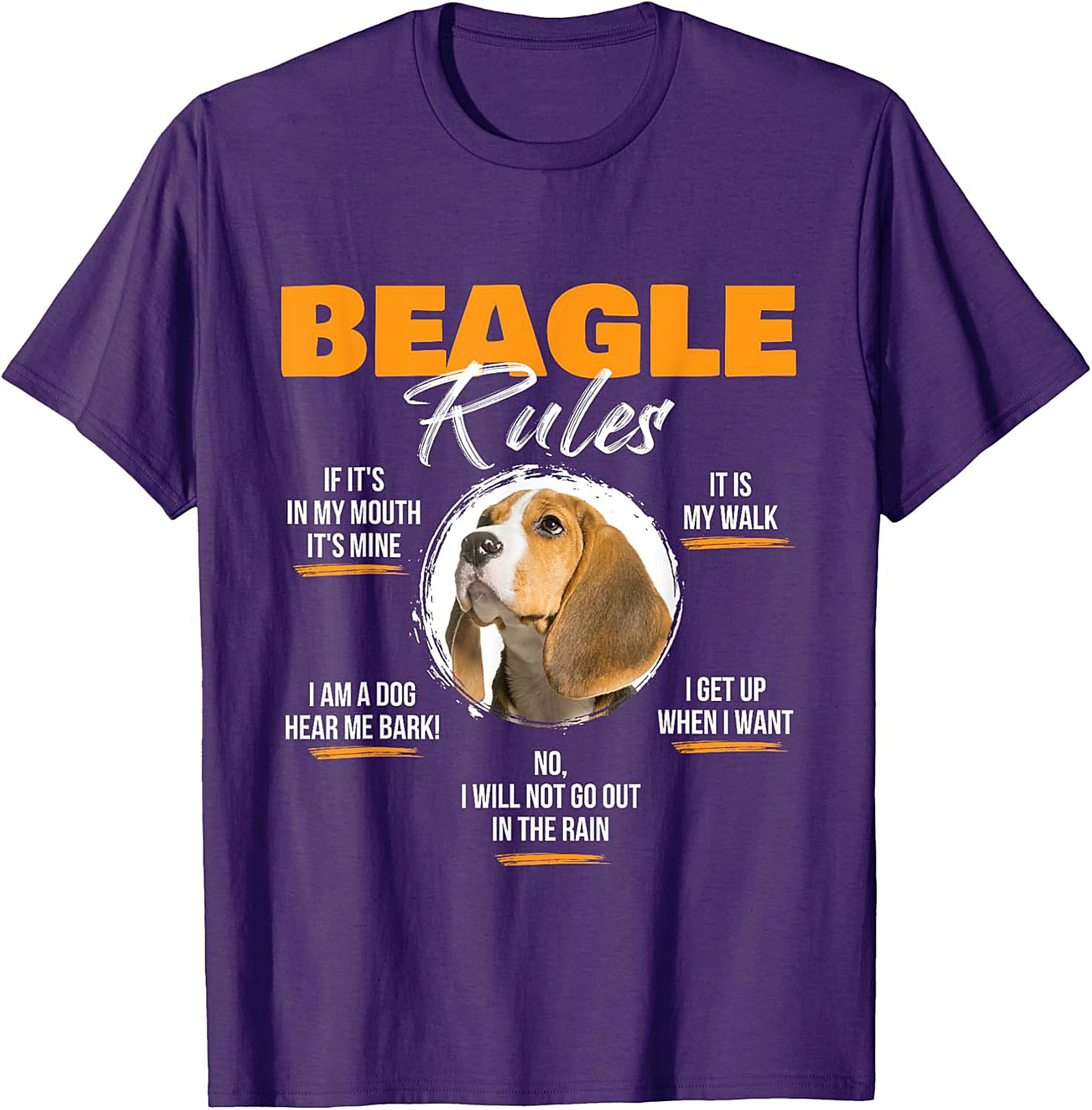 Beagle Rules Funny Dog Graphic Tee | Unisex Beagle Owner Shirt