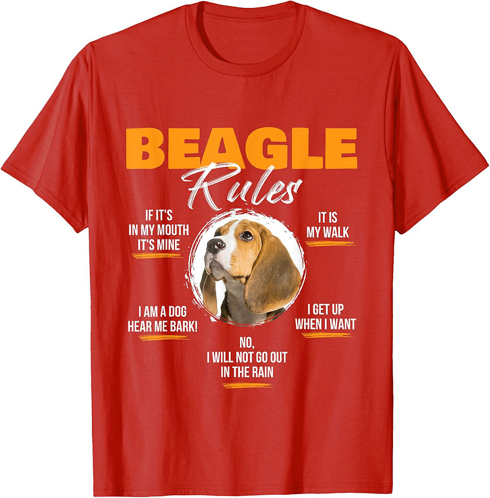 Beagle Rules Funny Dog Graphic Tee | Unisex Beagle Owner Shirt