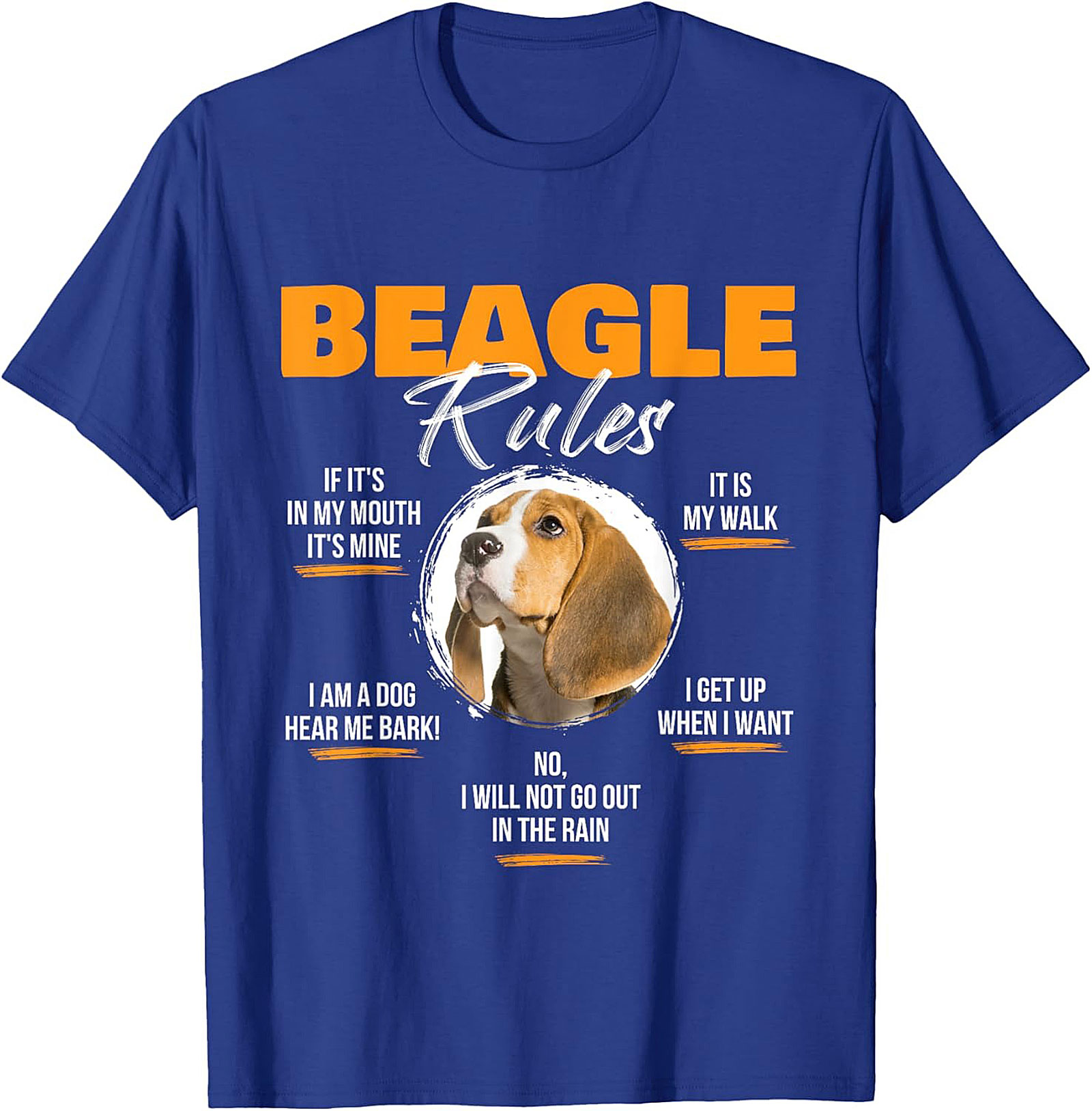 Beagle Rules Funny Dog Graphic Tee | Unisex Beagle Owner Shirt