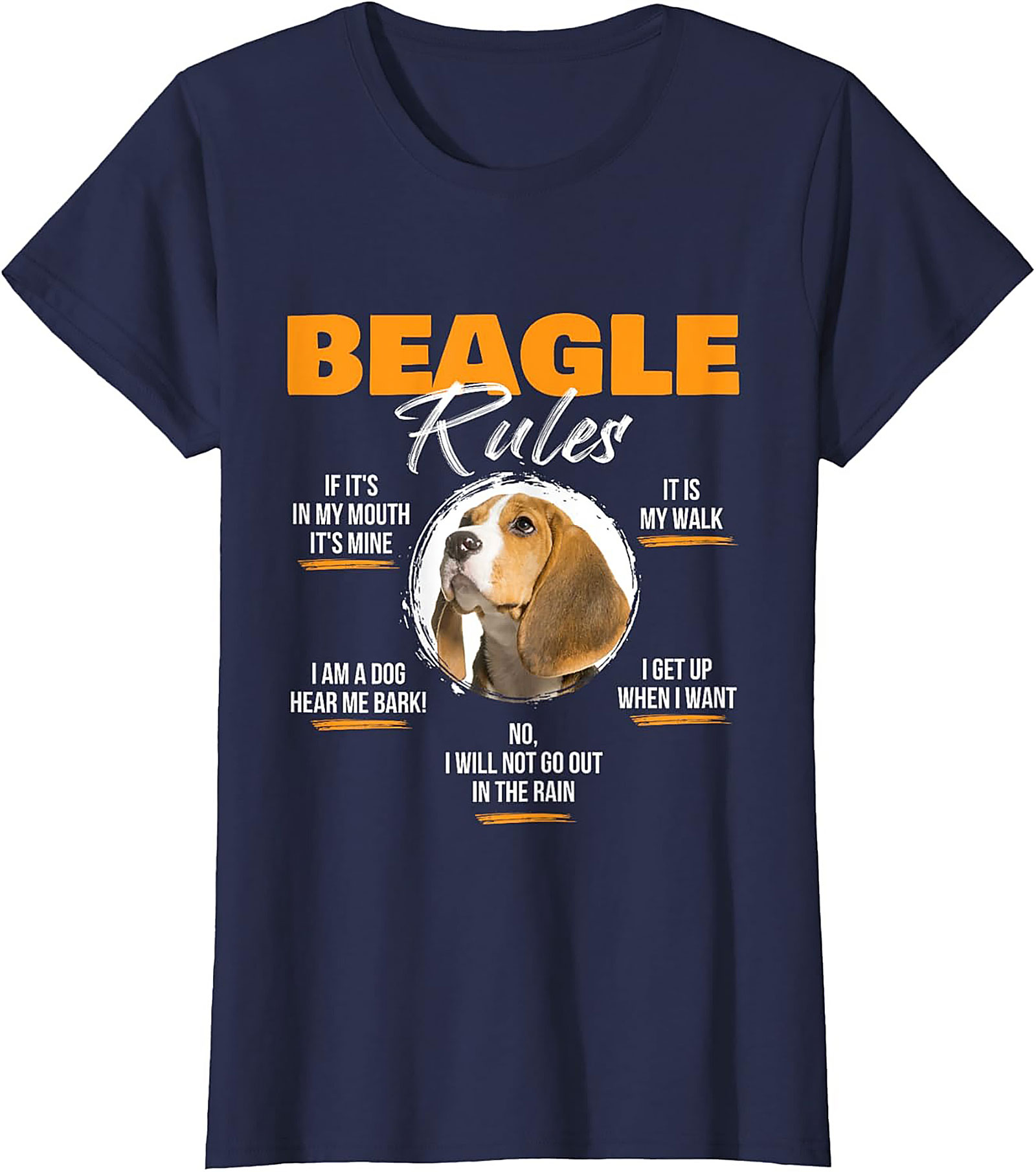 Beagle Rules Funny Dog Graphic Tee | Unisex Beagle Owner Shirt