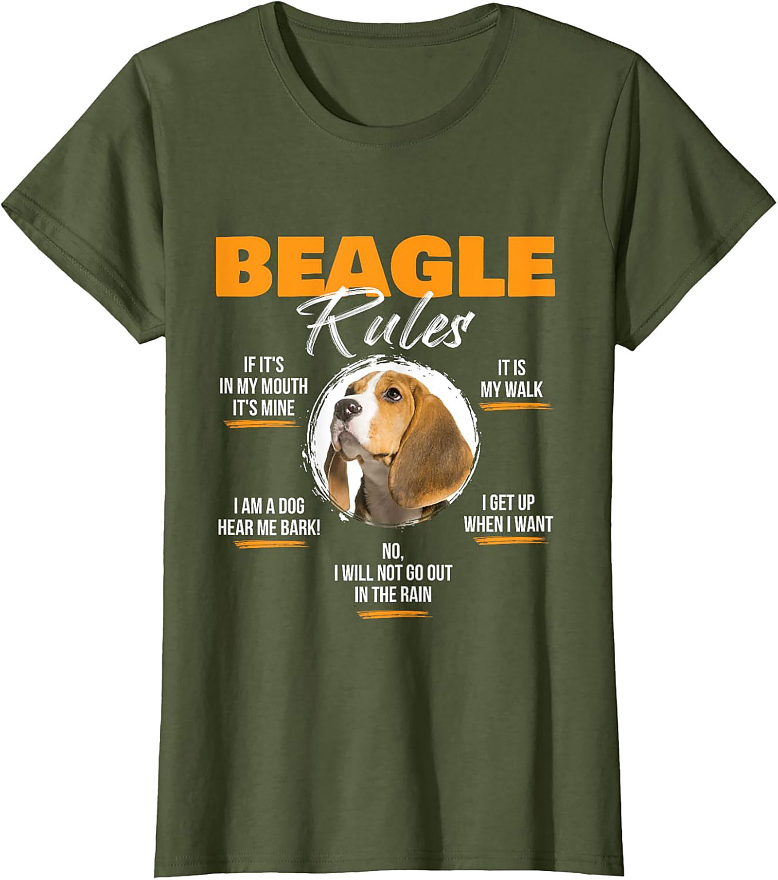 Beagle Rules Funny Dog Graphic Tee | Unisex Beagle Owner Shirt