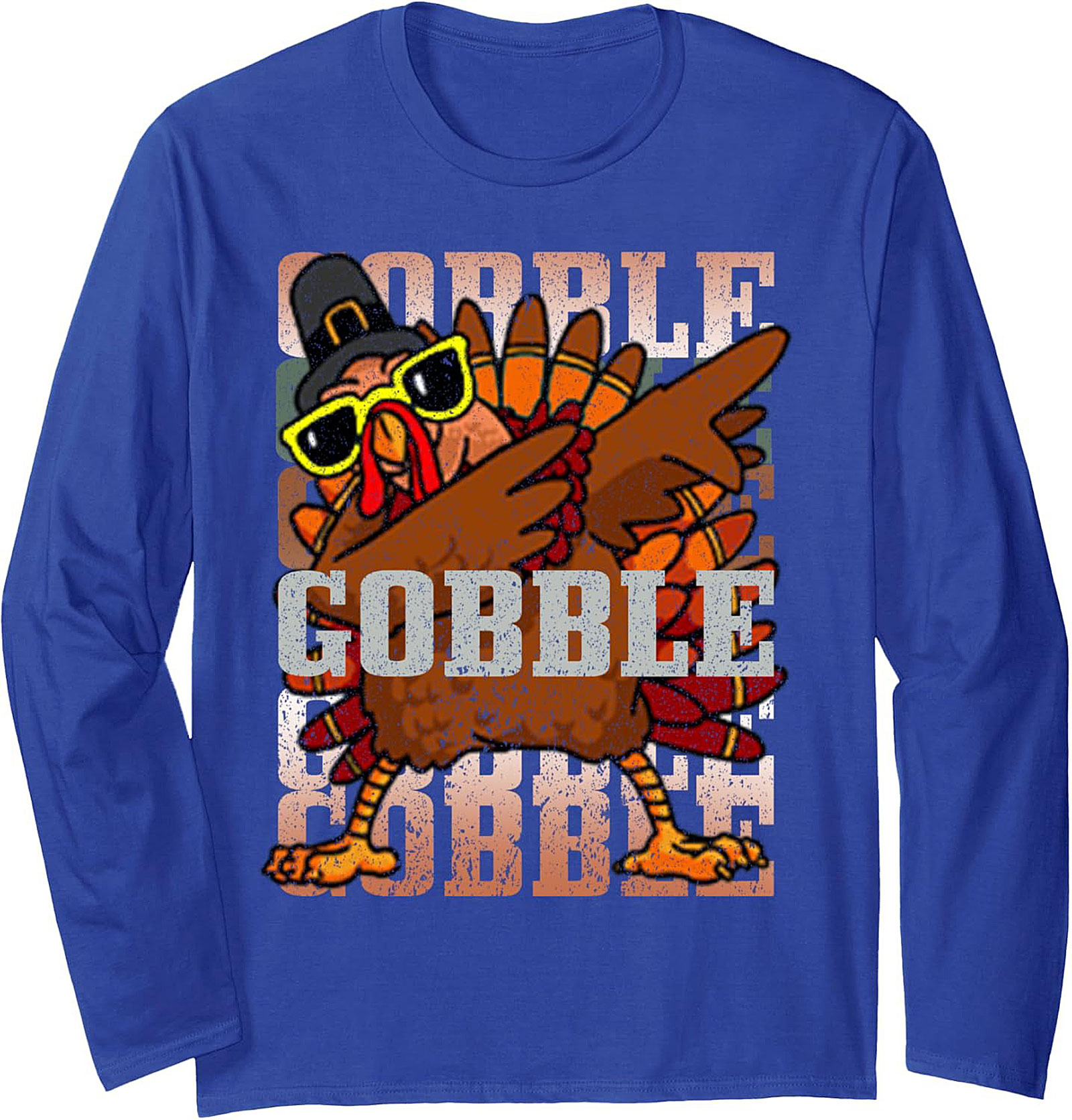 Dabbing Turkey Gobble Gobble Thanksgiving Crewneck Sweatshirt