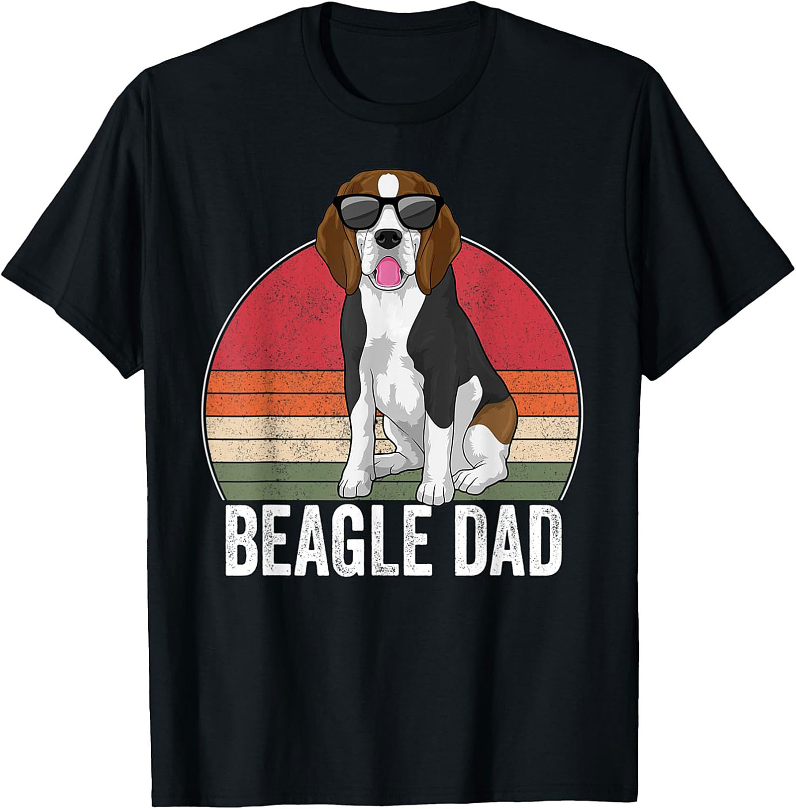 Retro Beagle Dad T-shirt – Cool Dog Lover Funny Graphic Tee