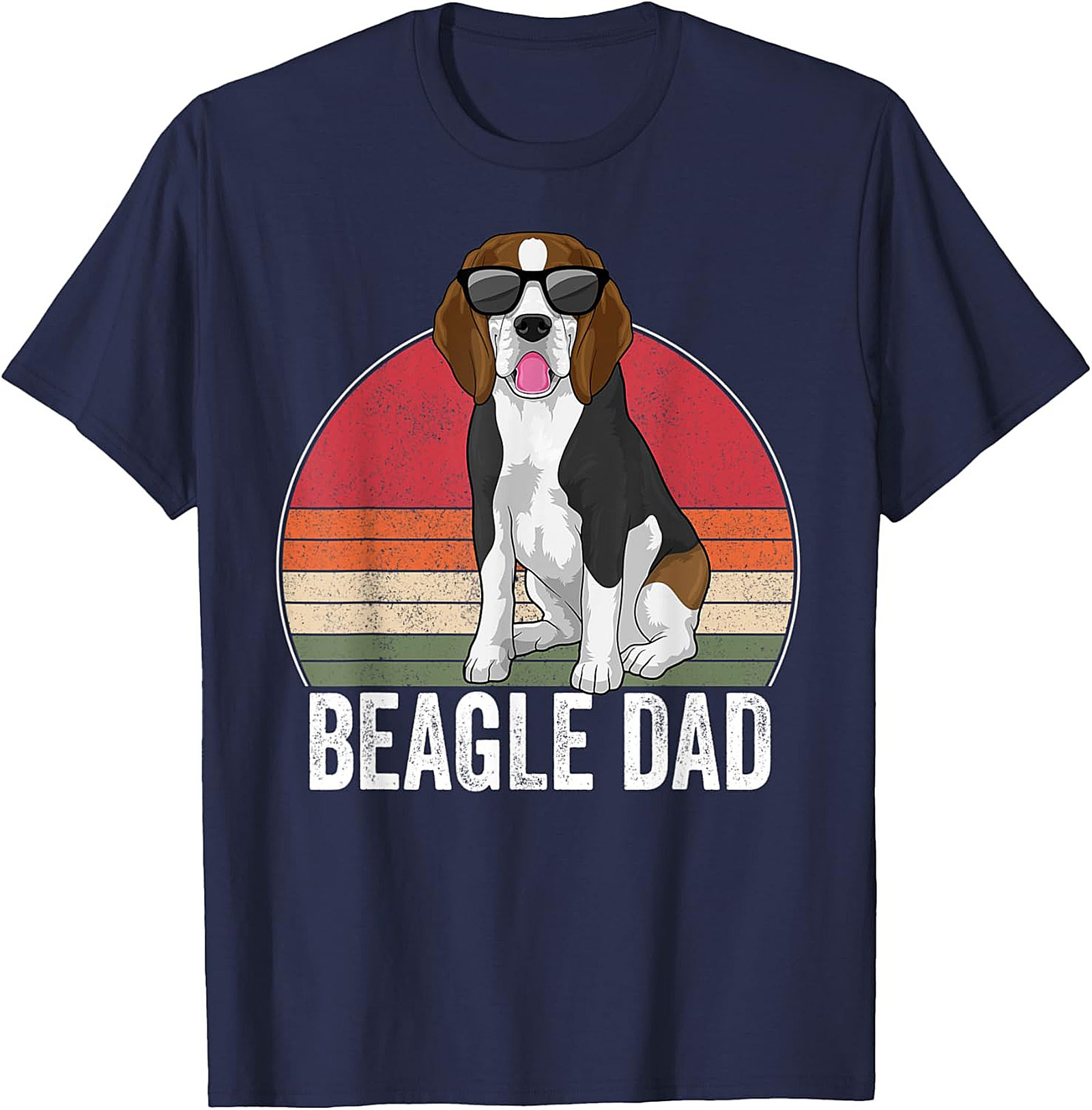 Retro Beagle Dad T-shirt – Cool Dog Lover Funny Graphic Tee