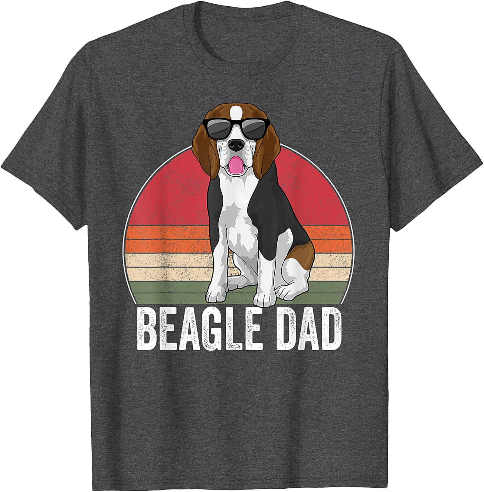 Retro Beagle Dad T-shirt – Cool Dog Lover Funny Graphic Tee