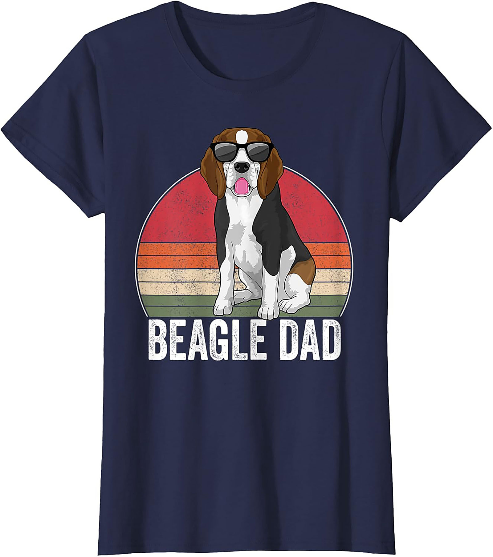 Retro Beagle Dad T-shirt – Cool Dog Lover Funny Graphic Tee
