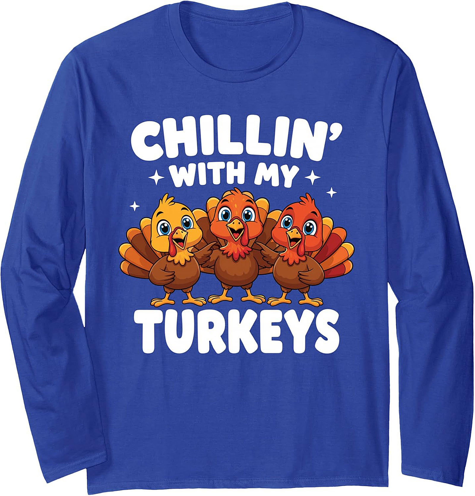 Chillin' With My Turkeys Thanksgiving Sweatshirt | Cozy Crewneck