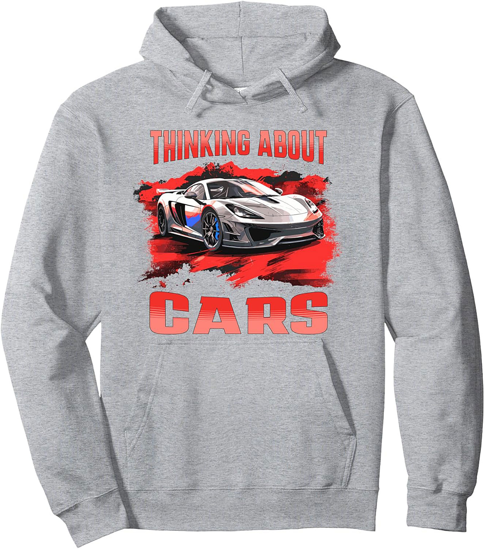 Gearhead Pullover Hoodie Thinking About Cars Graphic