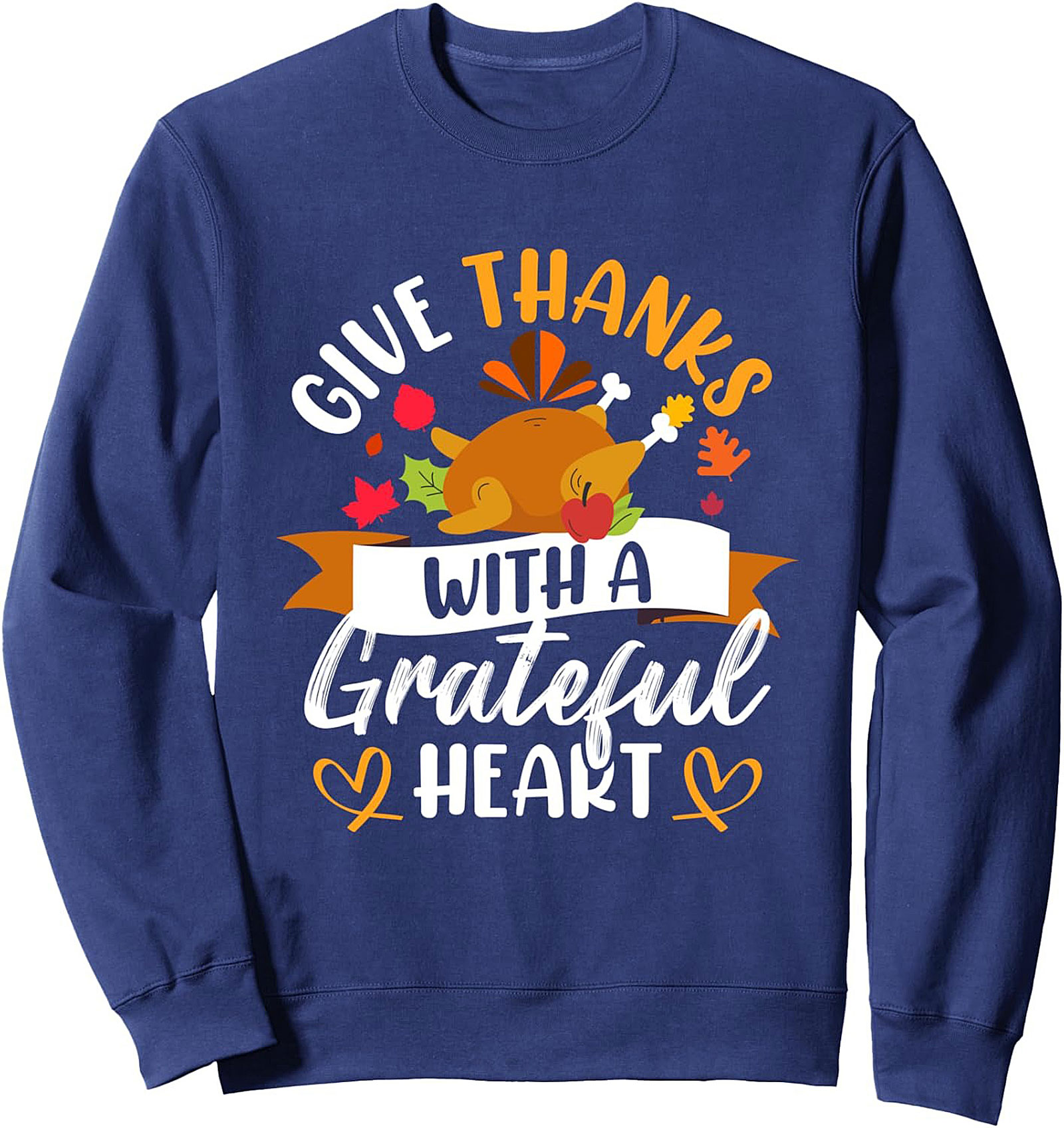 Grateful Heart Thanksgiving Crewneck Sweatshirt | Cozy Gift
