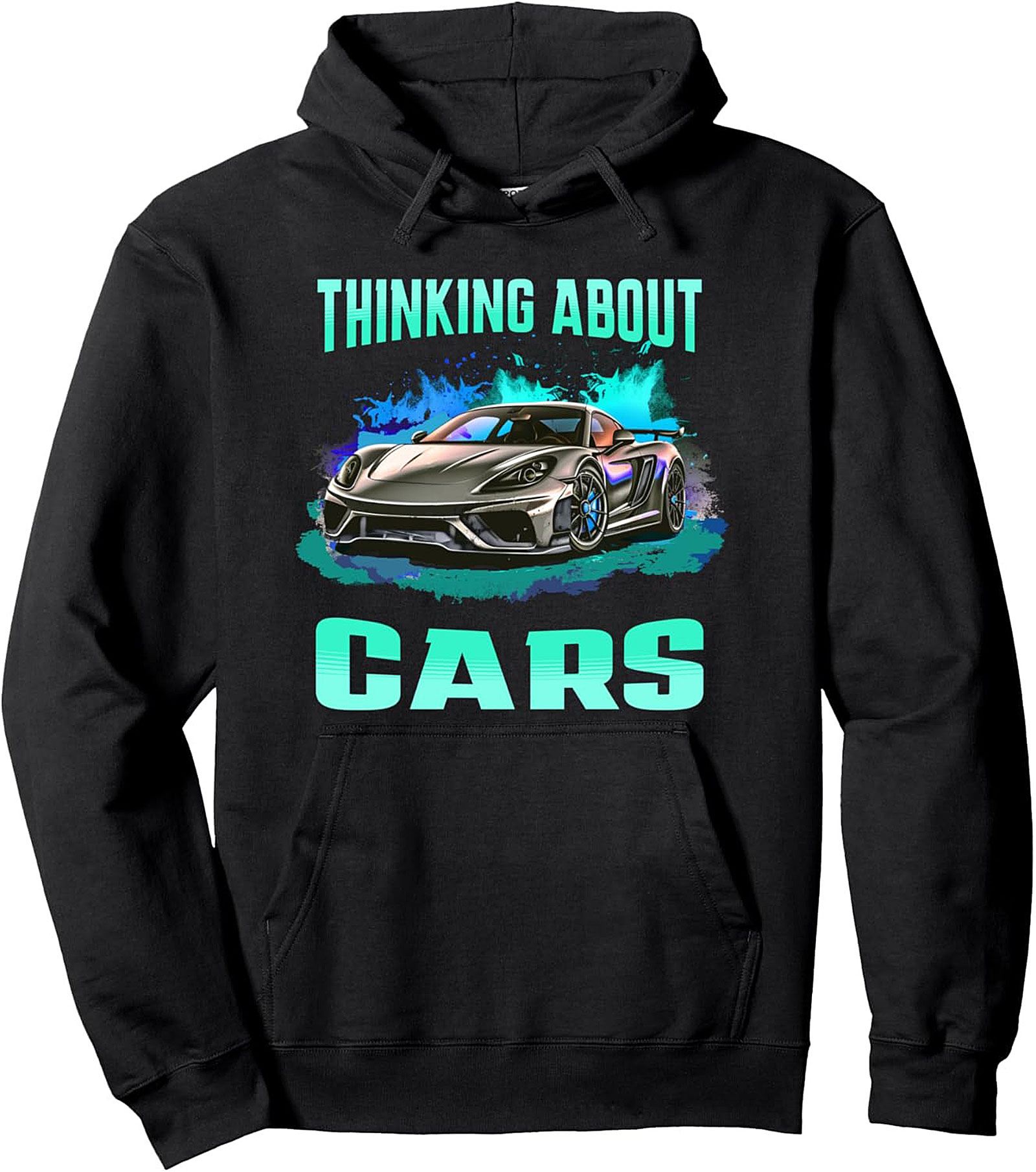 Gearhead Pullover Hoodie Thinking About Cars Graphic