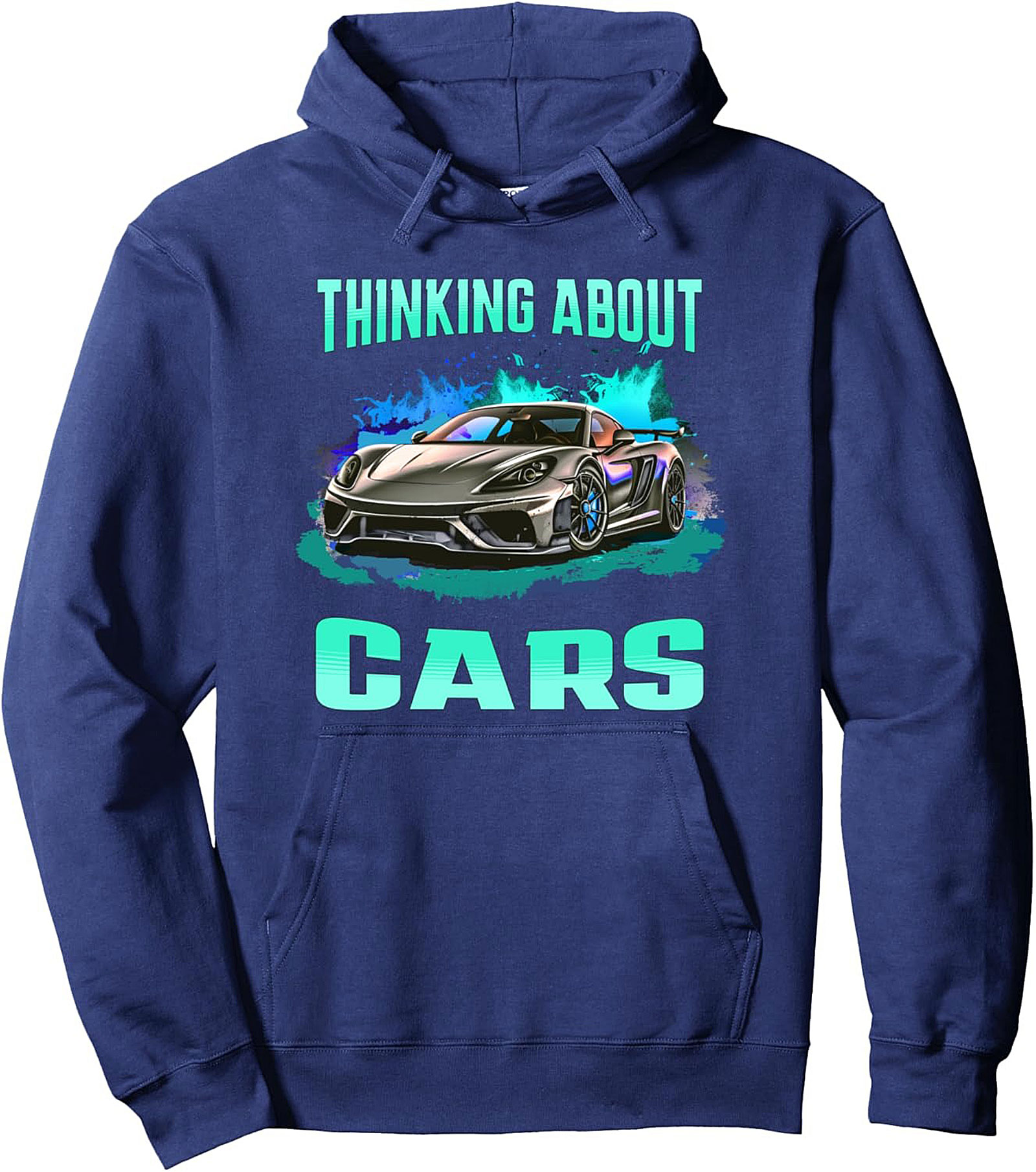 Gearhead Pullover Hoodie Thinking About Cars Graphic