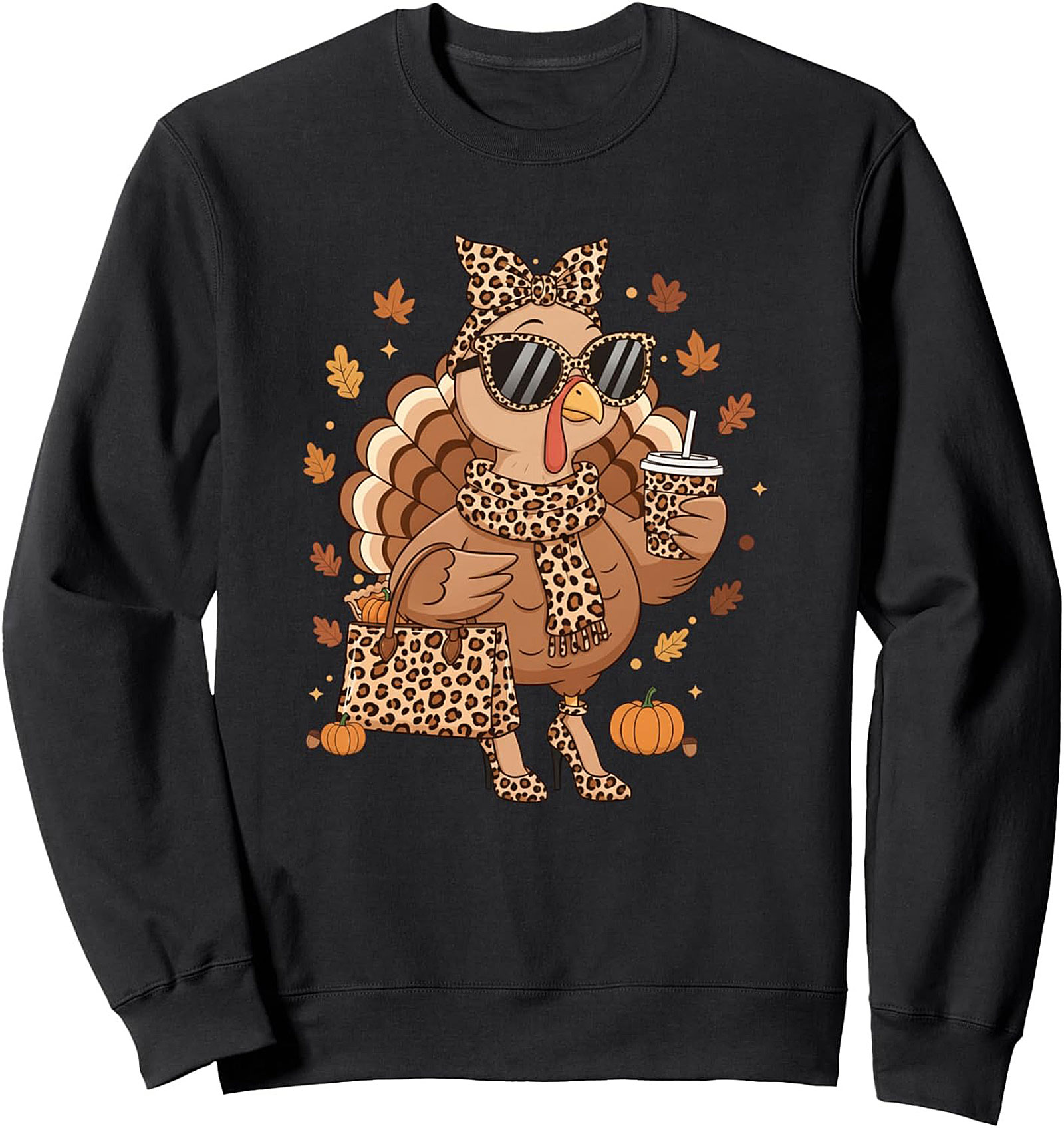 Leopard Print Turkey Sweatshirt | Funny Thanksgiving Gift