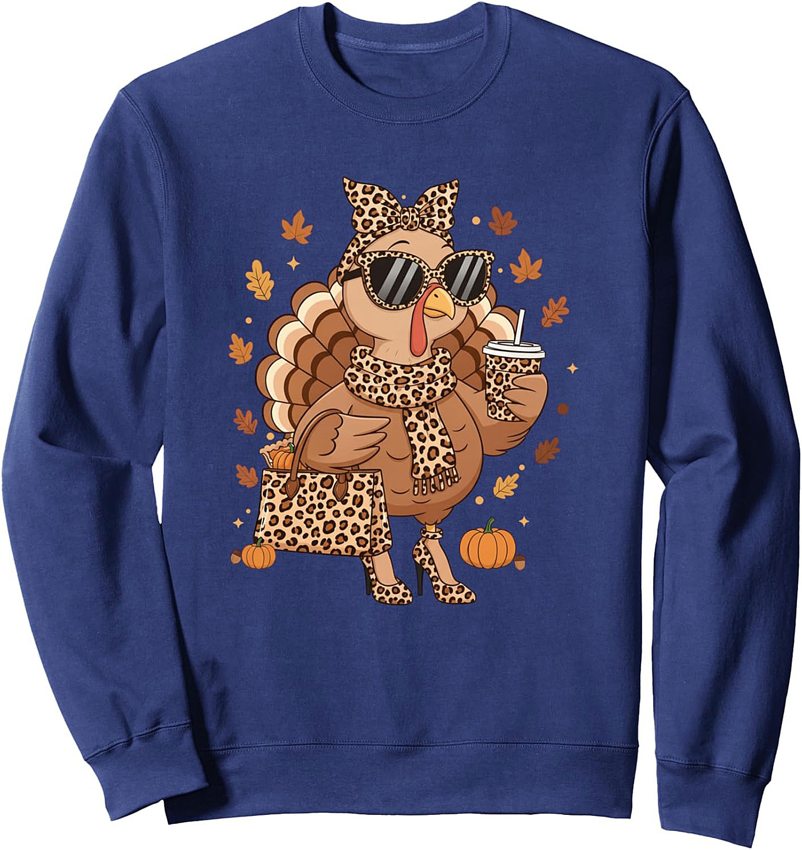Leopard Print Turkey Sweatshirt | Funny Thanksgiving Gift