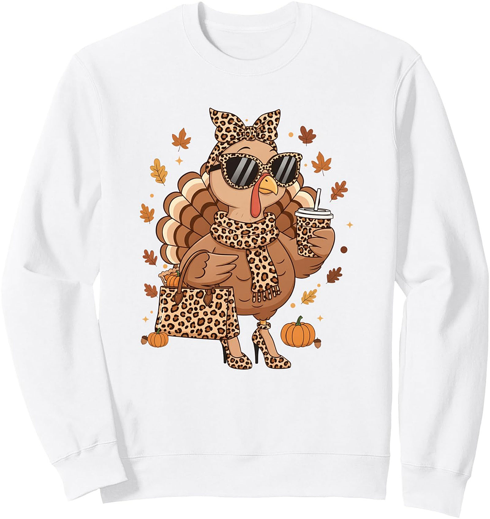 Leopard Print Turkey Sweatshirt | Funny Thanksgiving Gift