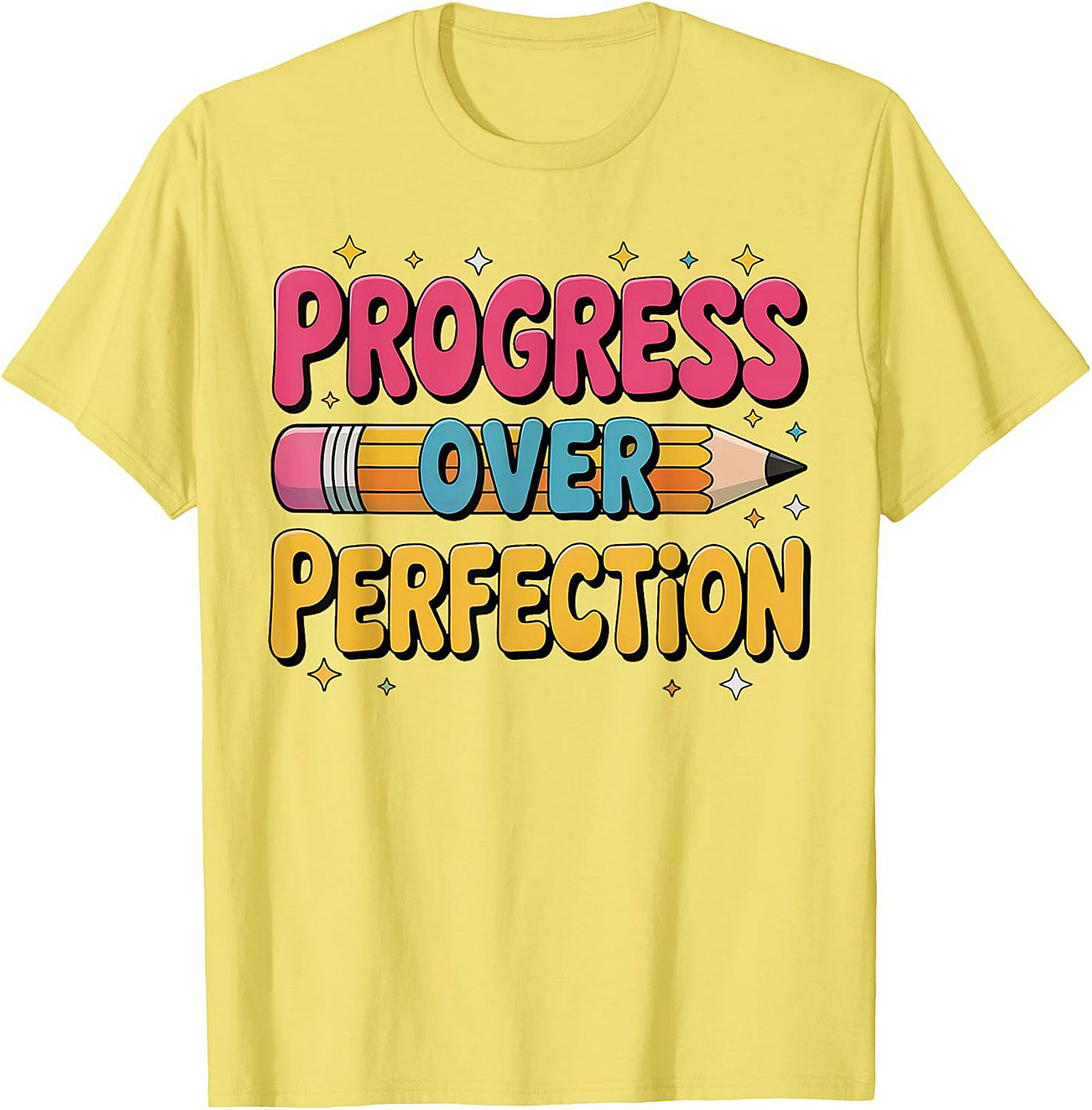 Progress Over Perfection T-shirt | Growth Mindset Retro Graphic Tee
