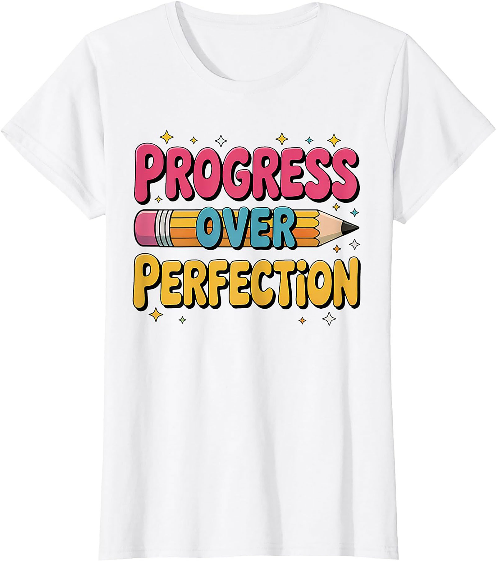 Progress Over Perfection T-shirt | Growth Mindset Retro Graphic Tee