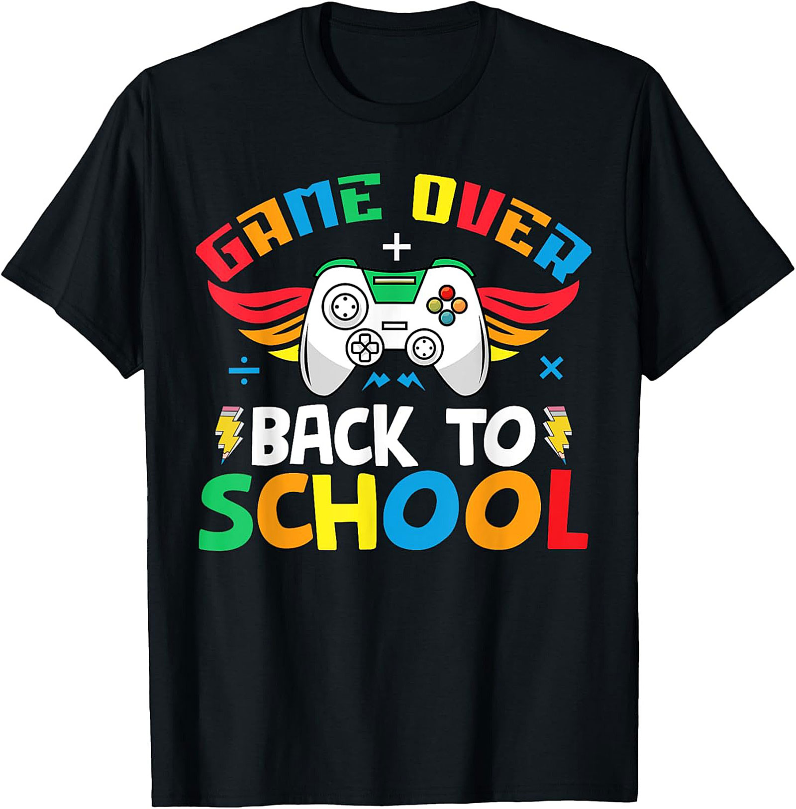 Game Over Back to School T-shirt | Funny Gamer Unisex Tee