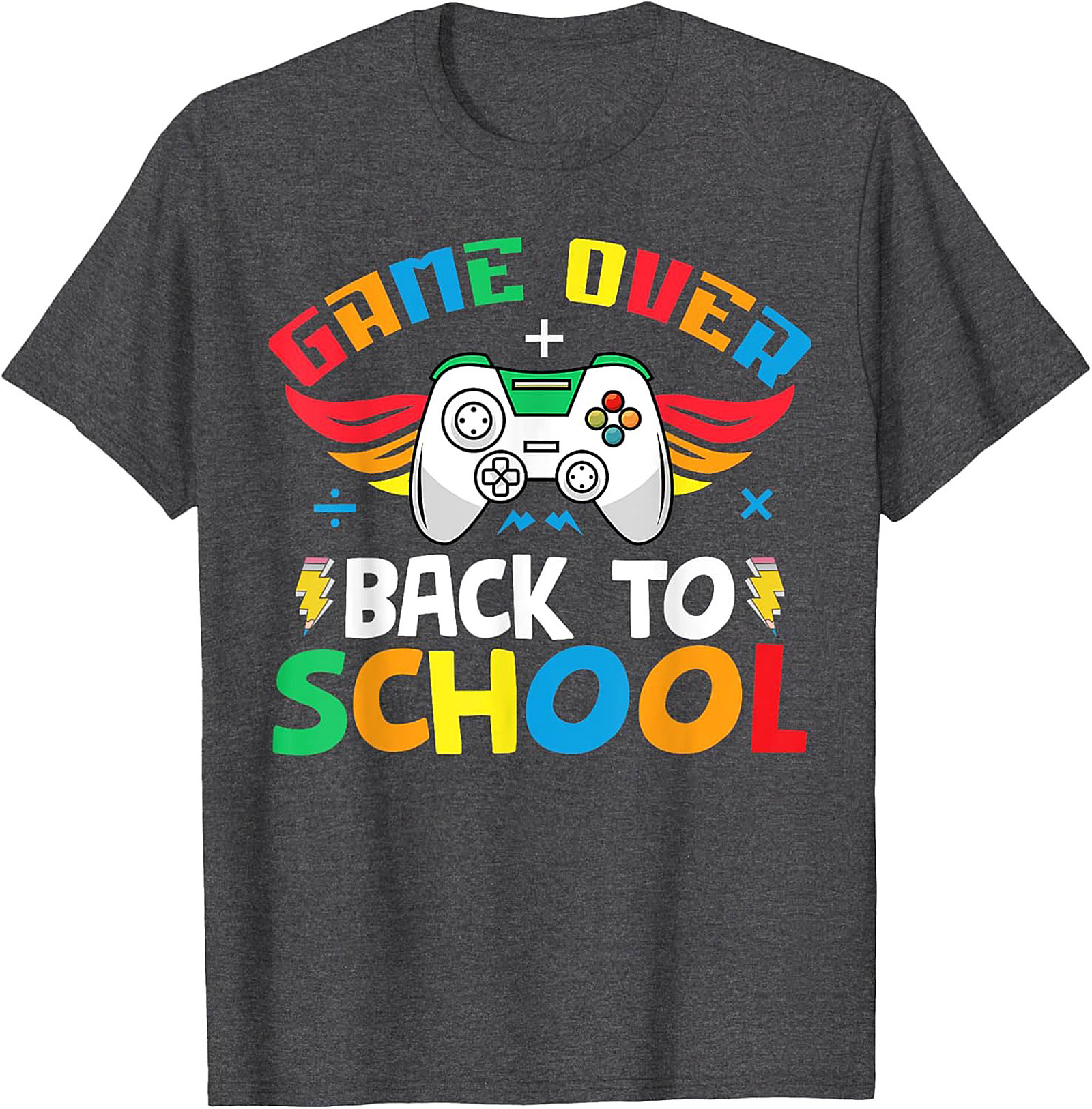 Game Over Back to School T-shirt | Funny Gamer Unisex Tee