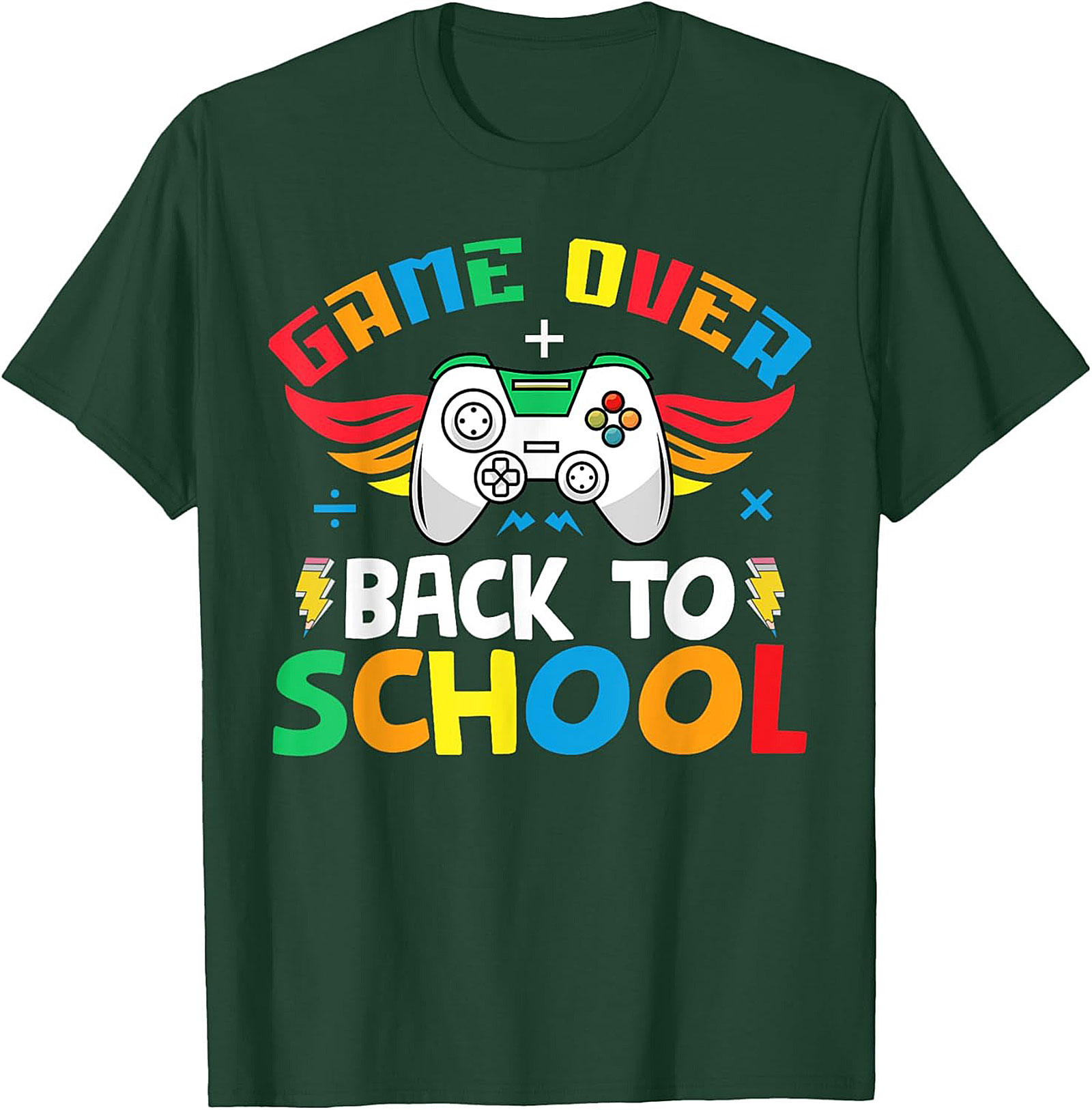 Game Over Back to School T-shirt | Funny Gamer Unisex Tee
