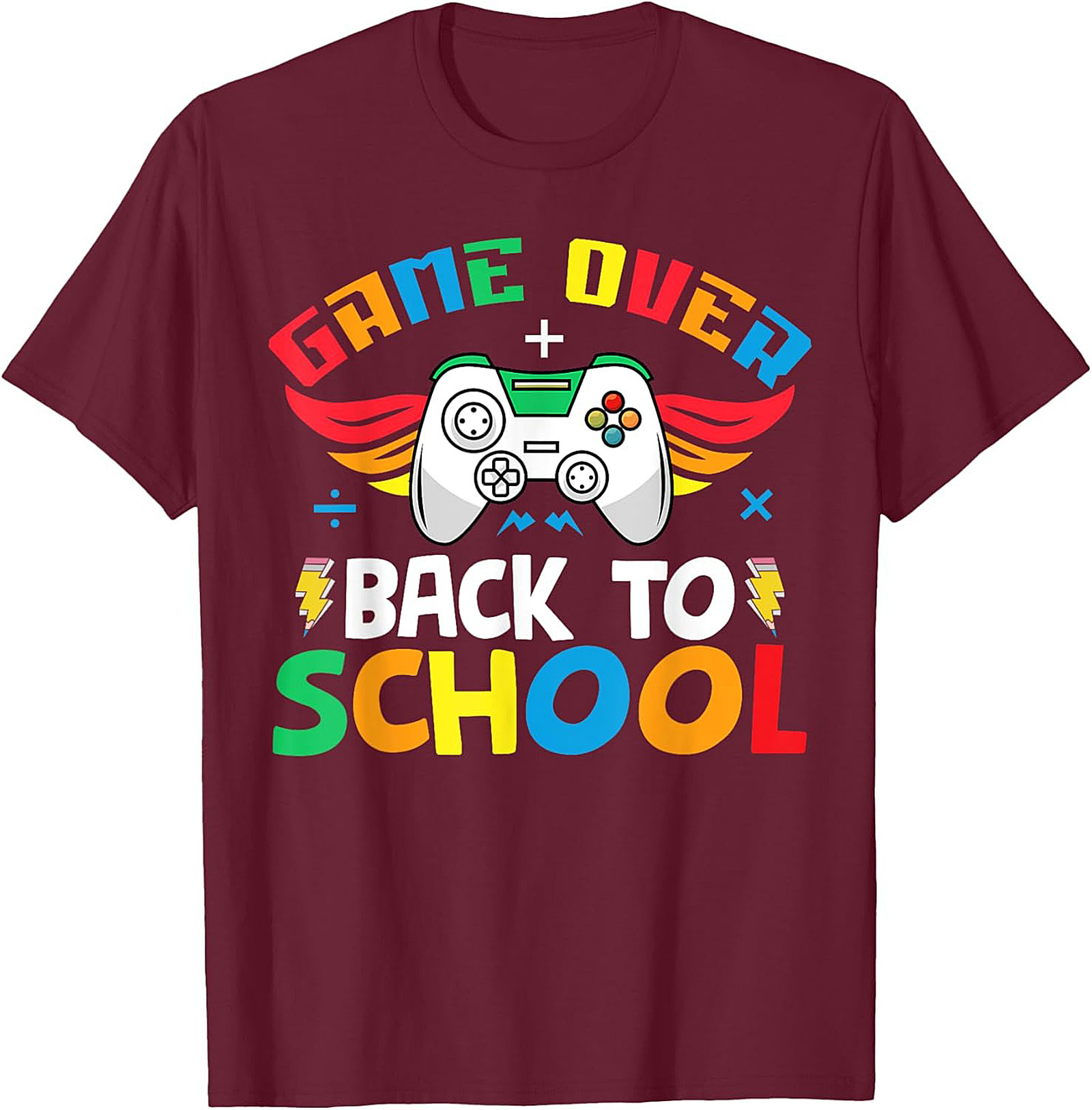 Game Over Back to School T-shirt | Funny Gamer Unisex Tee
