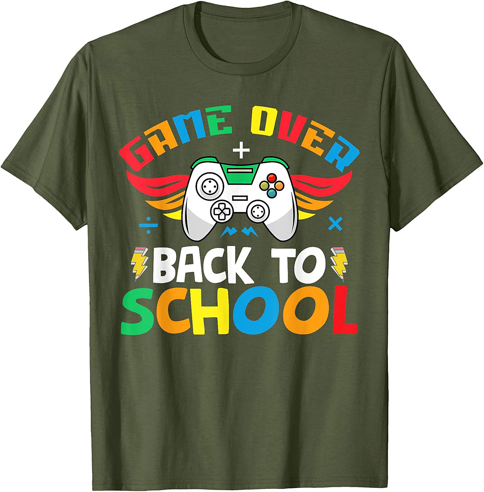 Game Over Back to School T-shirt | Funny Gamer Unisex Tee