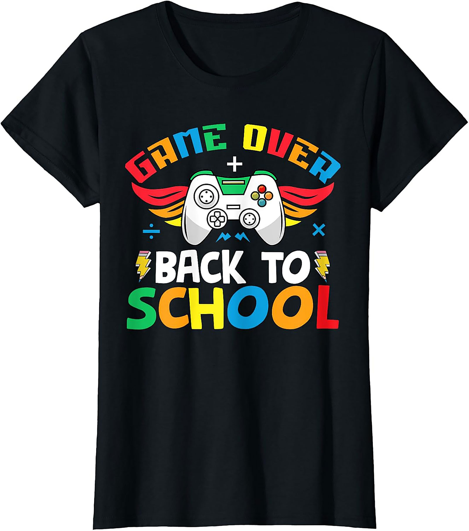Game Over Back to School T-shirt | Funny Gamer Unisex Tee
