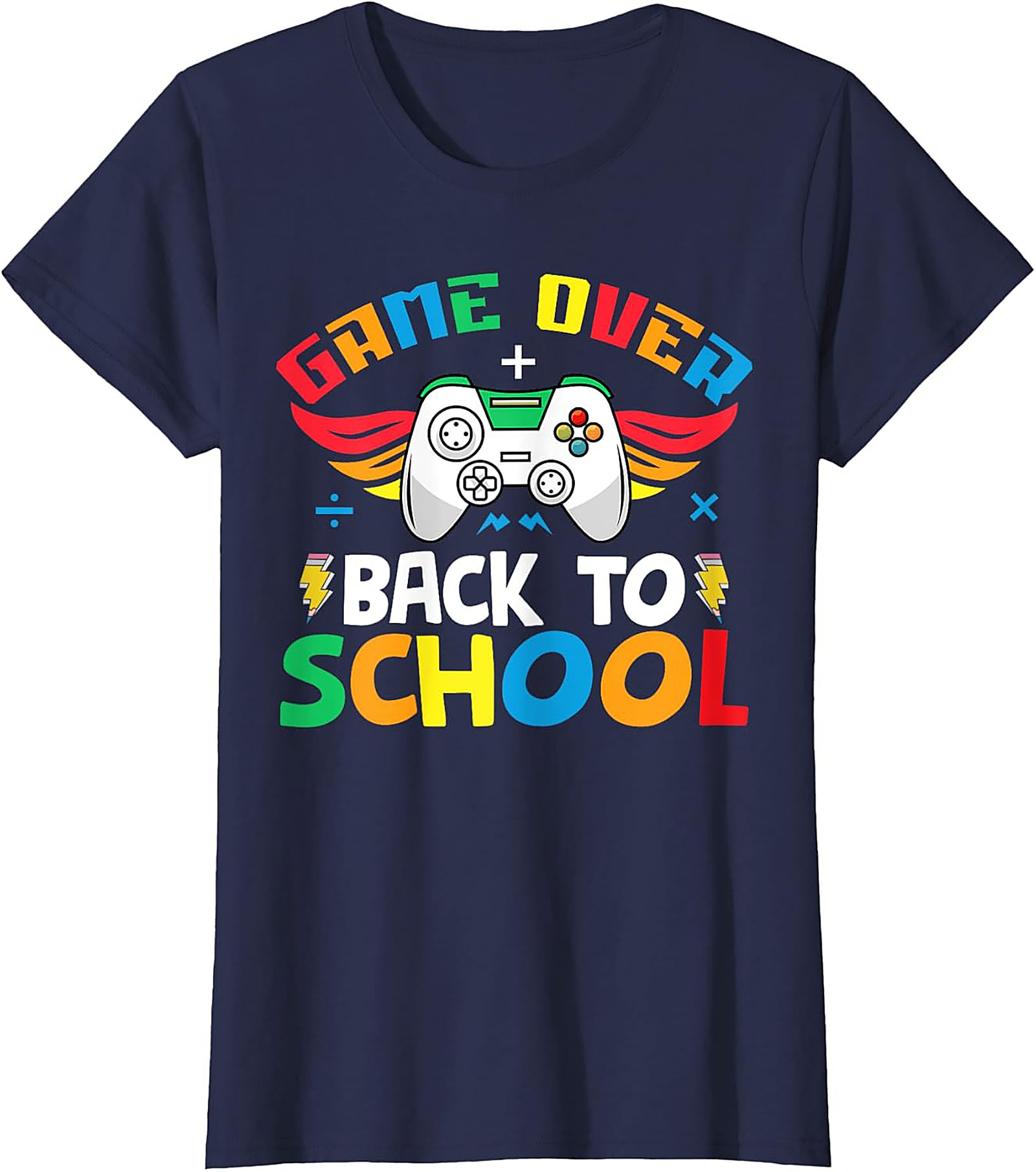 Game Over Back to School T-shirt | Funny Gamer Unisex Tee