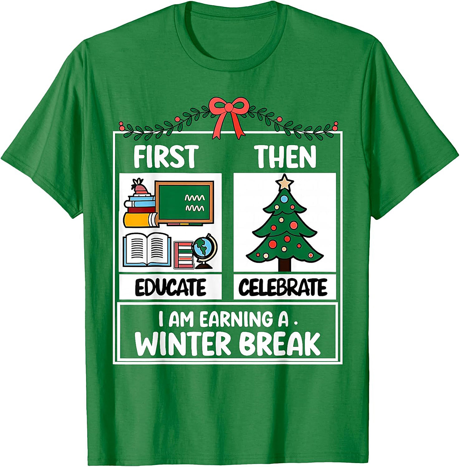 Funny Teacher Winter Break Graphic Tee Educator Shirt