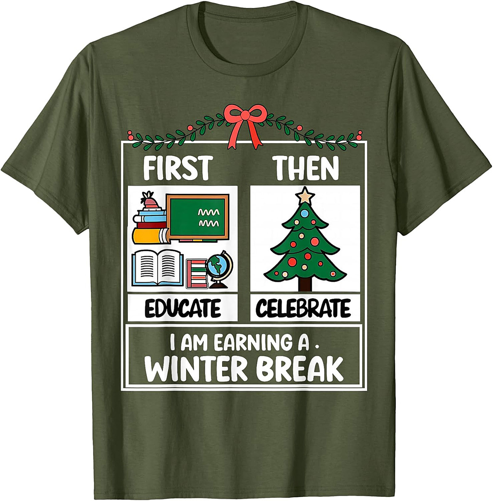 Funny Teacher Winter Break Graphic Tee Educator Shirt