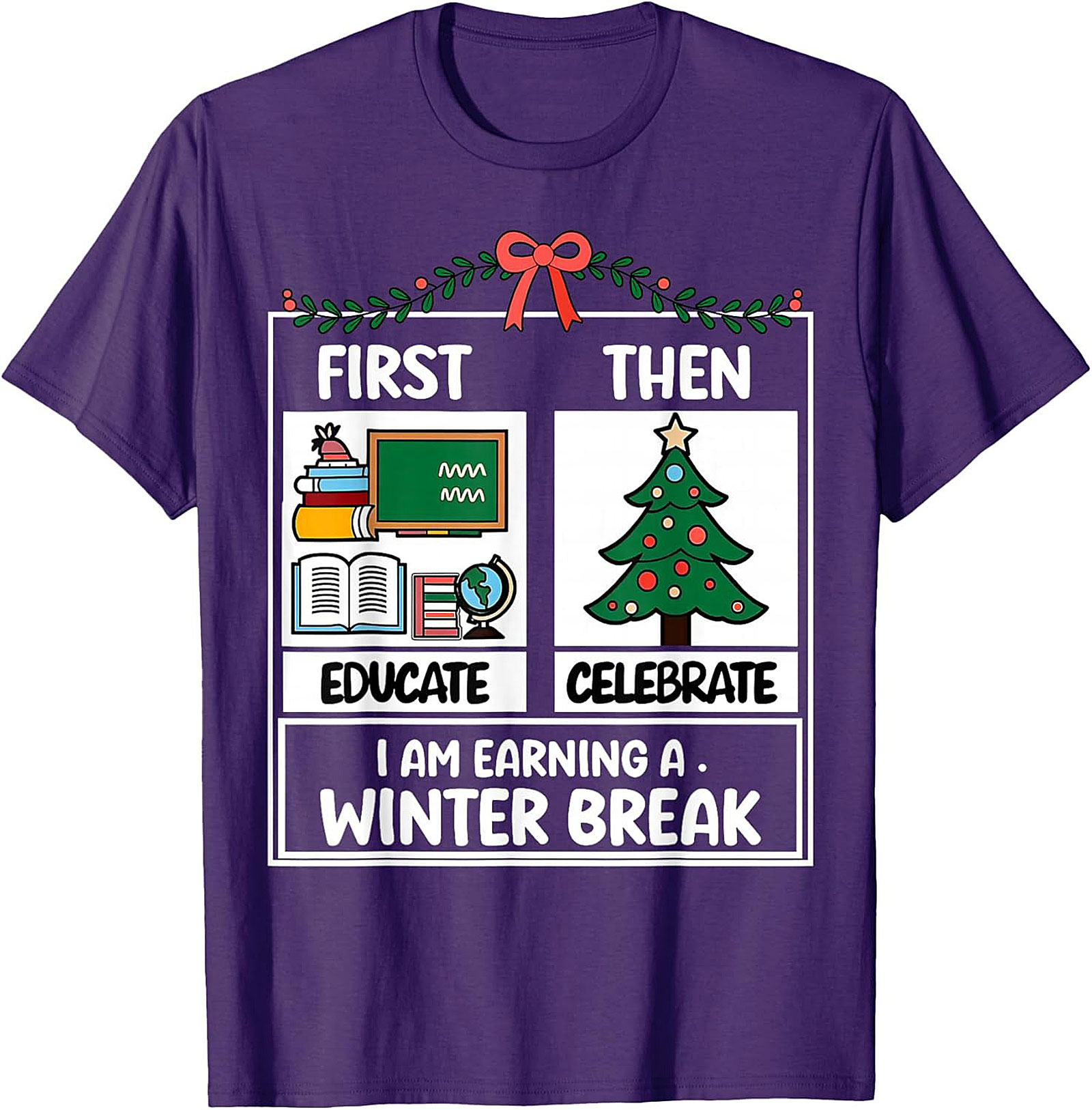 Funny Teacher Winter Break Graphic Tee Educator Shirt