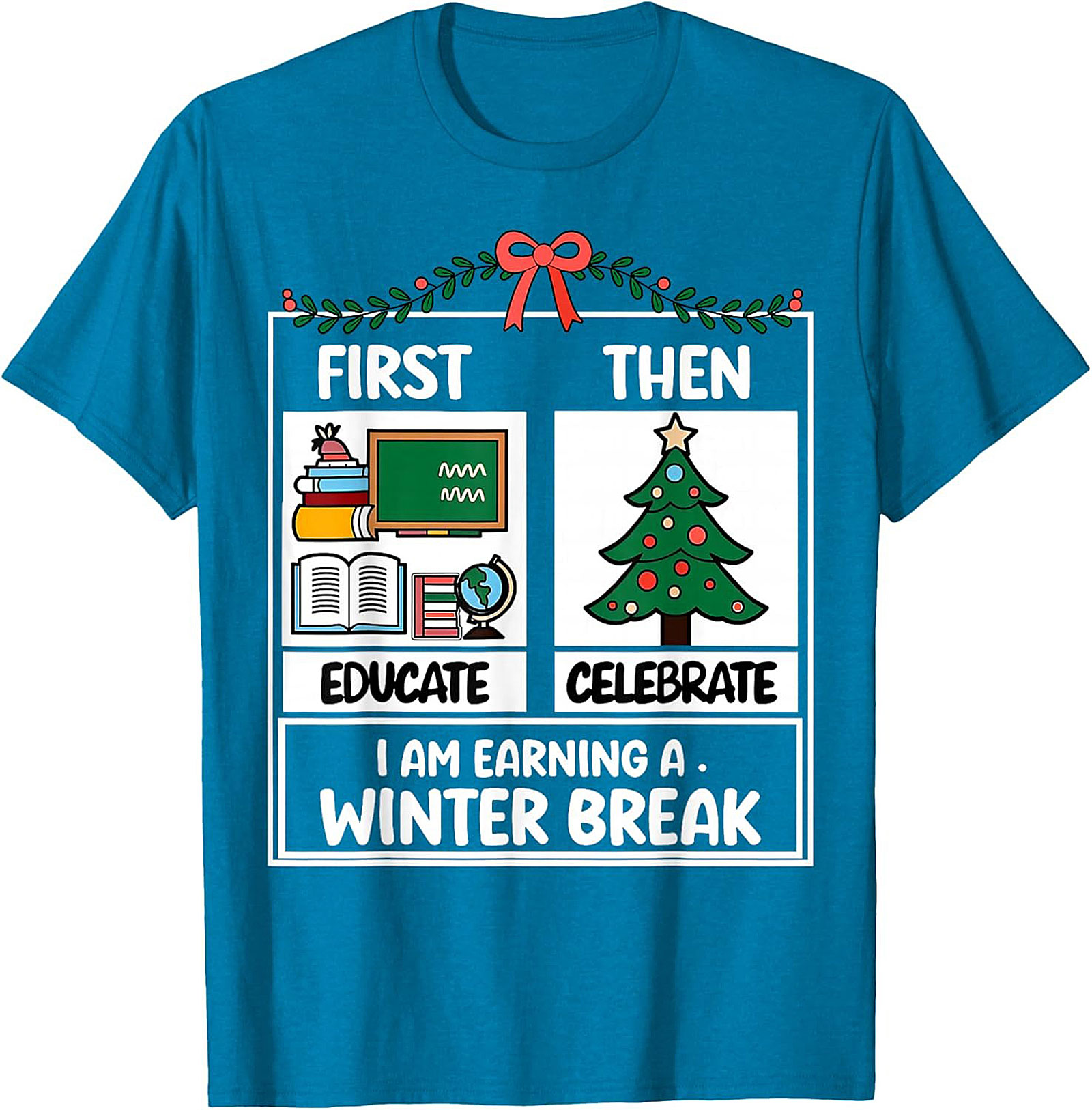 Funny Teacher Winter Break Graphic Tee Educator Shirt