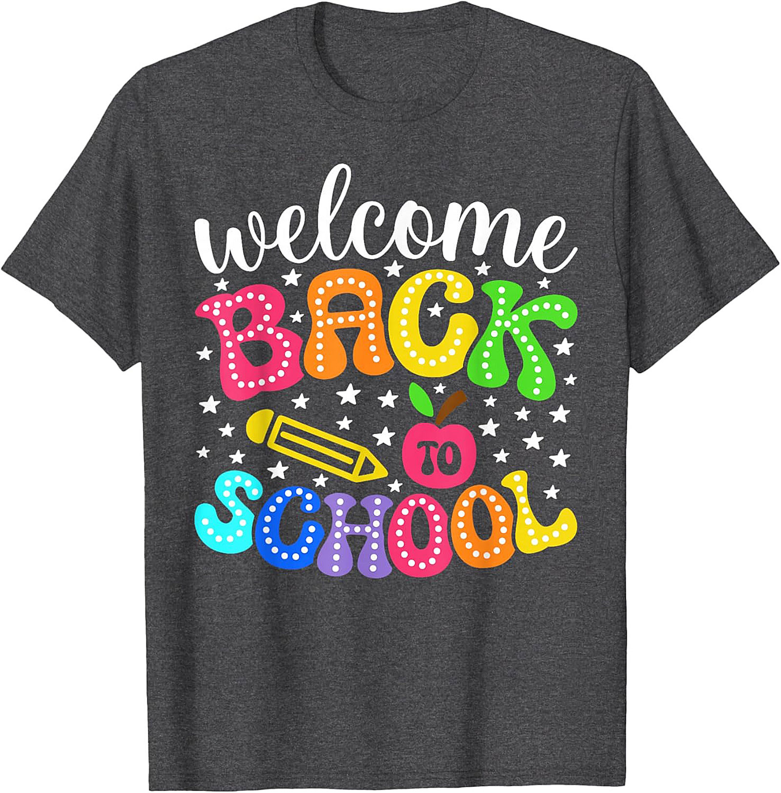 Welcome Back to School Graphic Tee | Funky Colorful Retro Teacher & Student Unisex Shirt