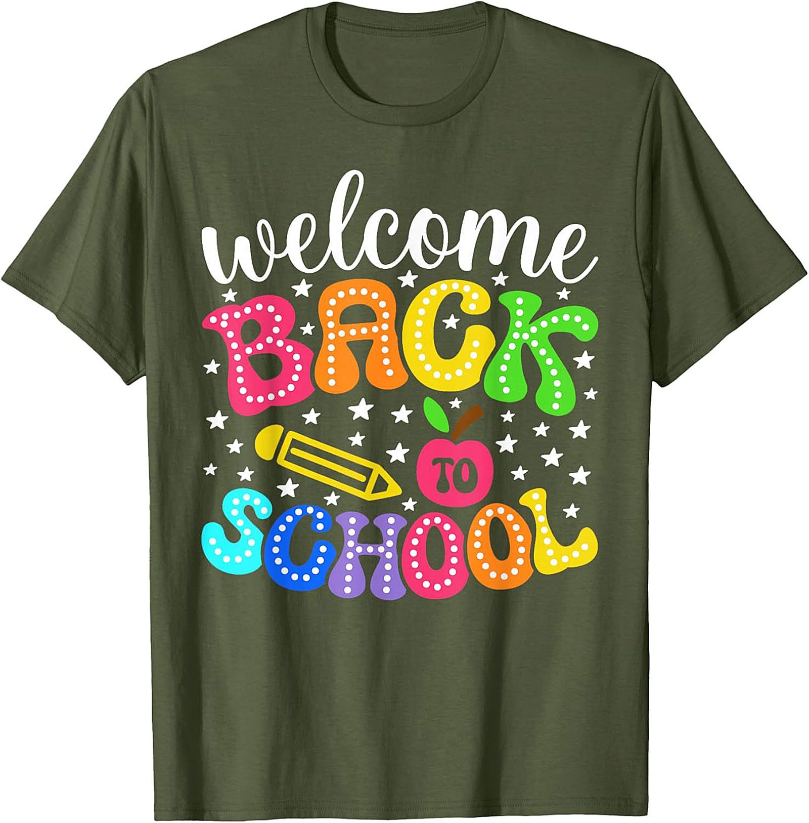 Welcome Back to School Graphic Tee | Funky Colorful Retro Teacher & Student Unisex Shirt