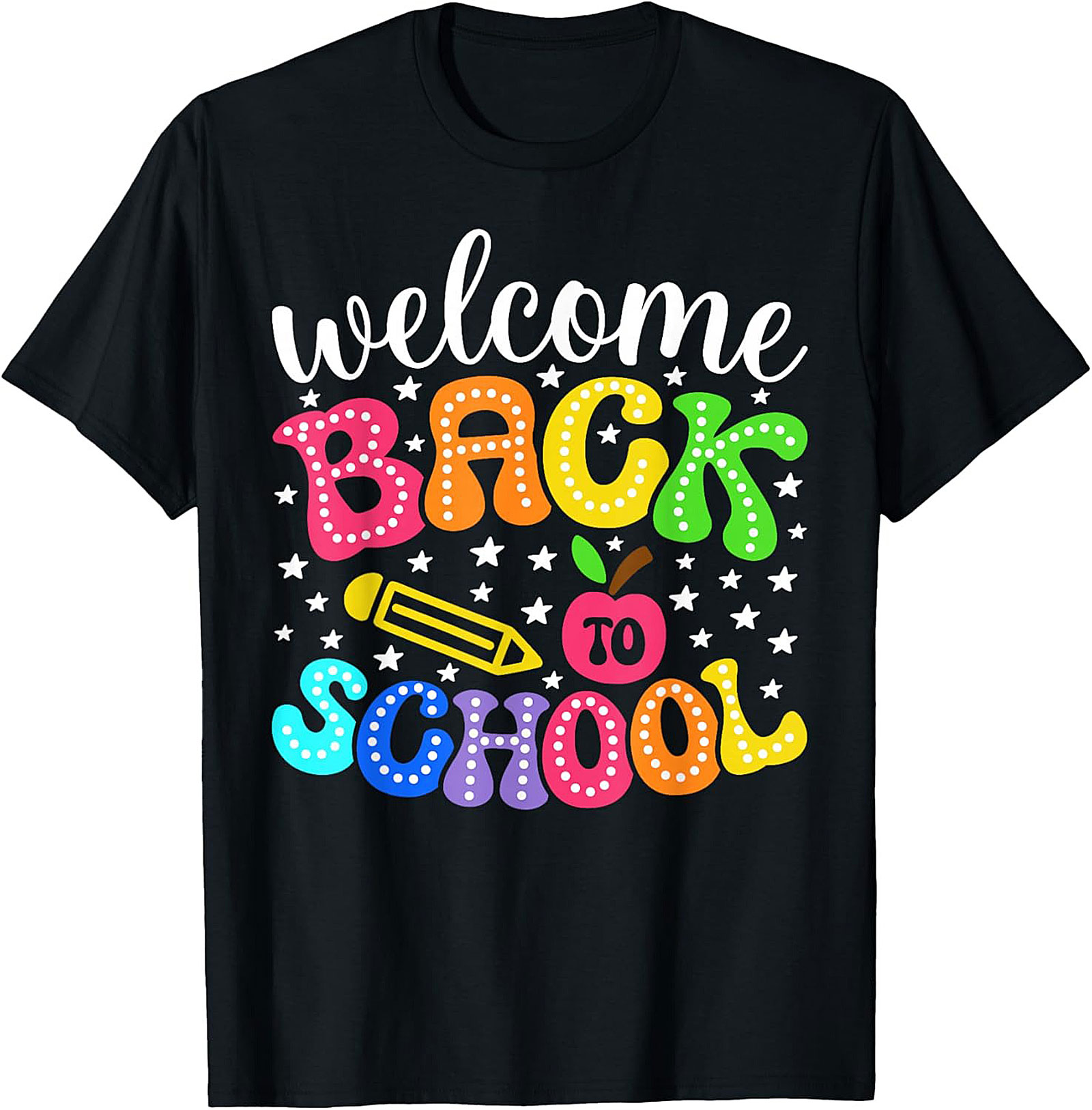 Welcome Back to School Graphic Tee | Funky Colorful Retro Teacher & Student Unisex Shirt
