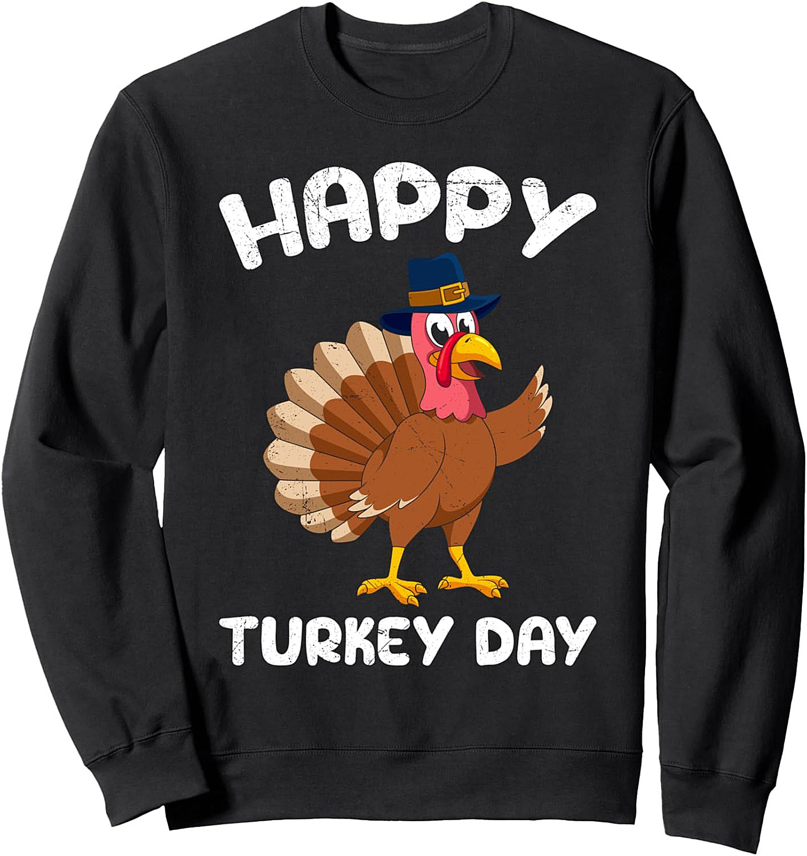 Happy Turkey Day Thanksgiving Crewneck Sweatshirt | Gift