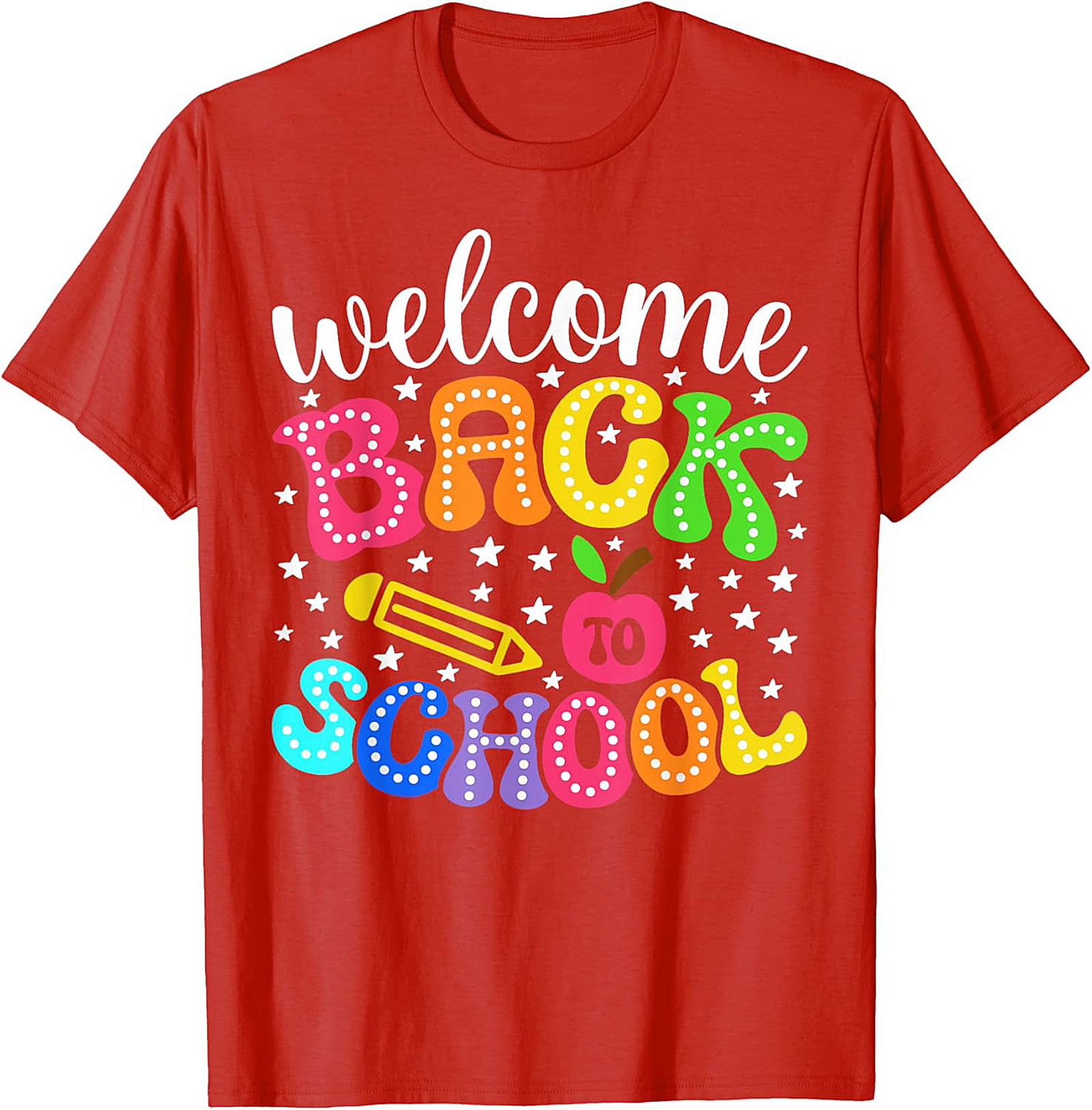 Welcome Back to School Graphic Tee | Funky Colorful Retro Teacher & Student Unisex Shirt