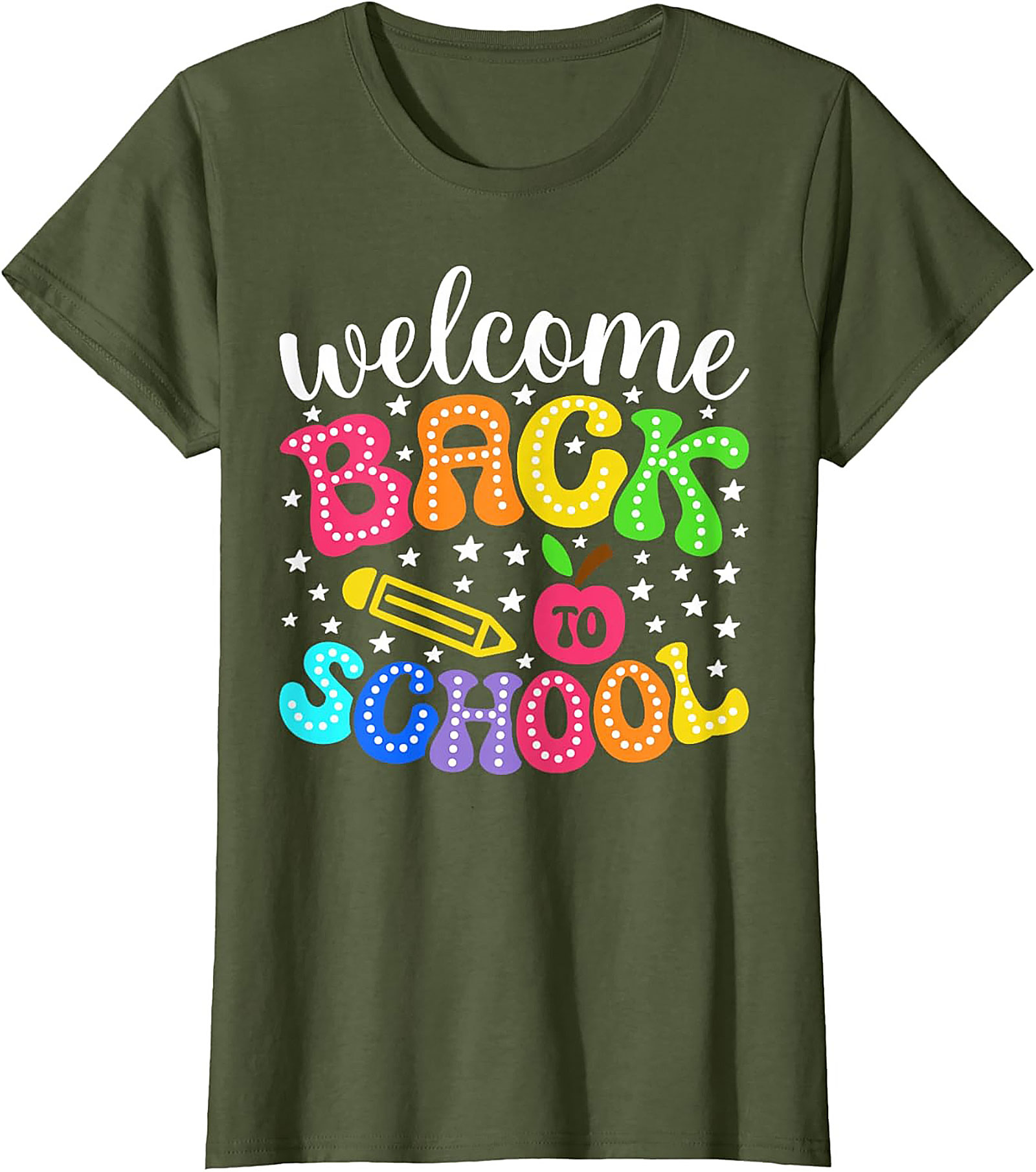 Welcome Back to School Graphic Tee | Funky Colorful Retro Teacher & Student Unisex Shirt