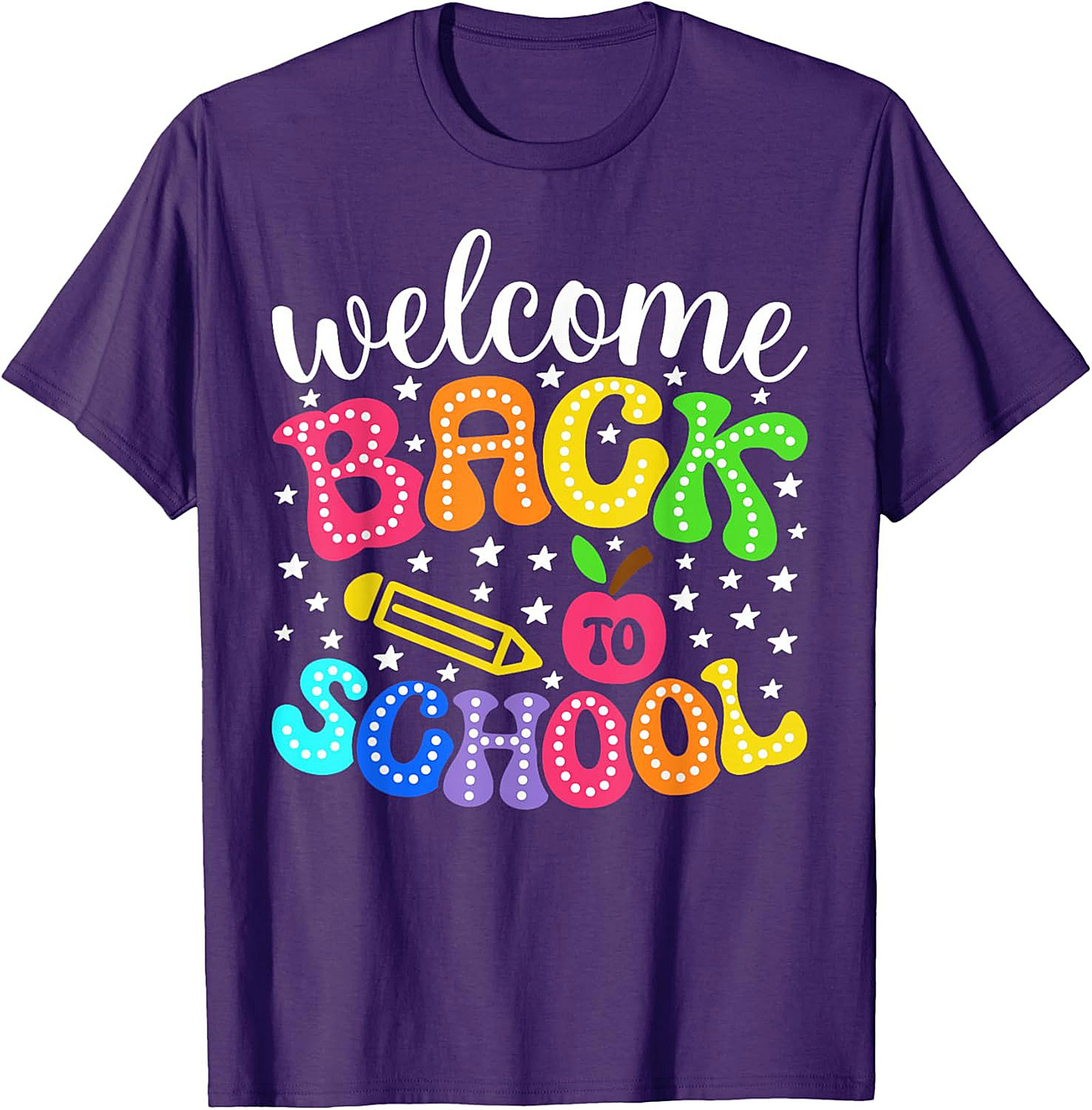 Welcome Back to School Graphic Tee | Funky Colorful Retro Teacher & Student Unisex Shirt