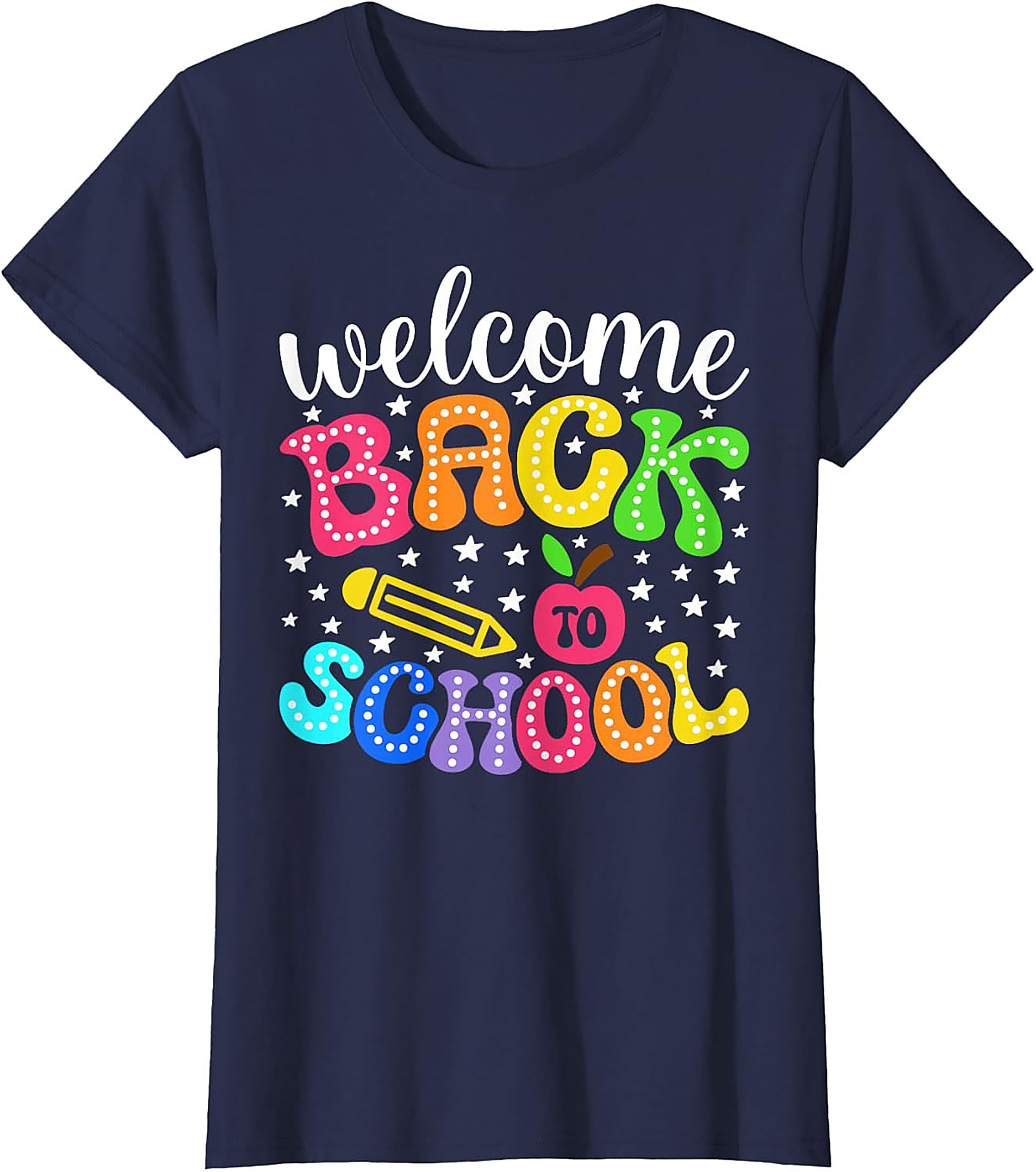 Welcome Back to School Graphic Tee | Funky Colorful Retro Teacher & Student Unisex Shirt