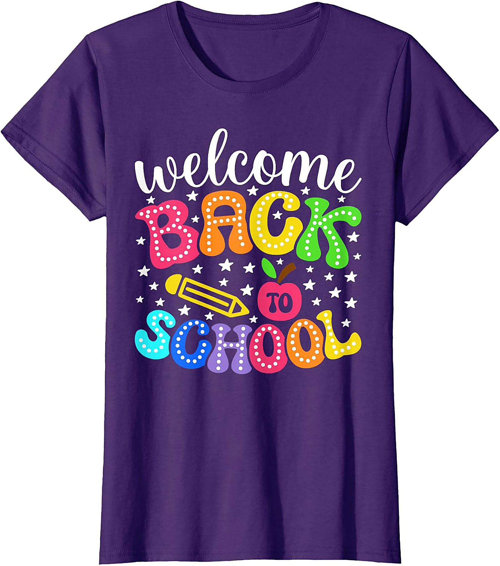 Welcome Back to School Graphic Tee | Funky Colorful Retro Teacher & Student Unisex Shirt