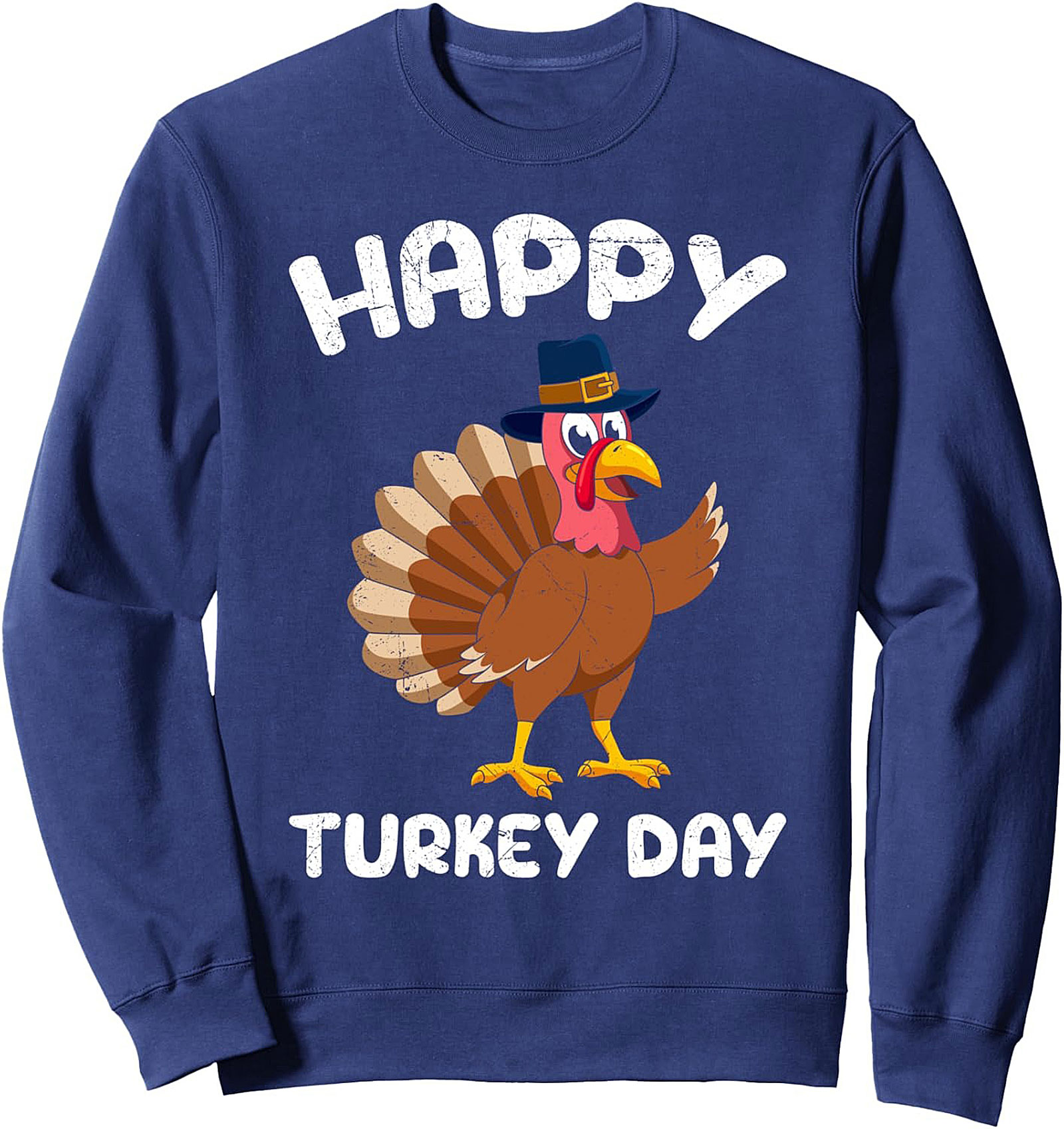 Happy Turkey Day Thanksgiving Crewneck Sweatshirt | Gift
