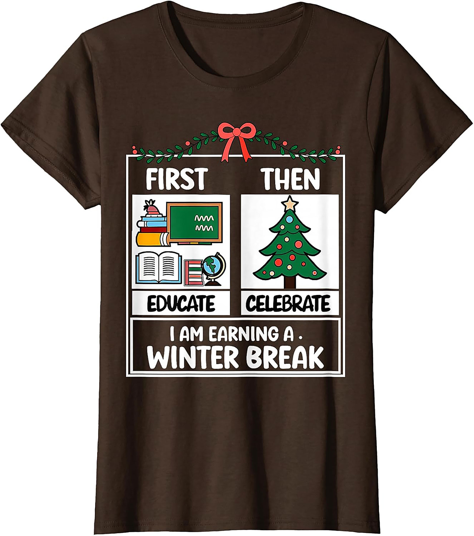 Funny Teacher Winter Break Graphic Tee Educator Shirt