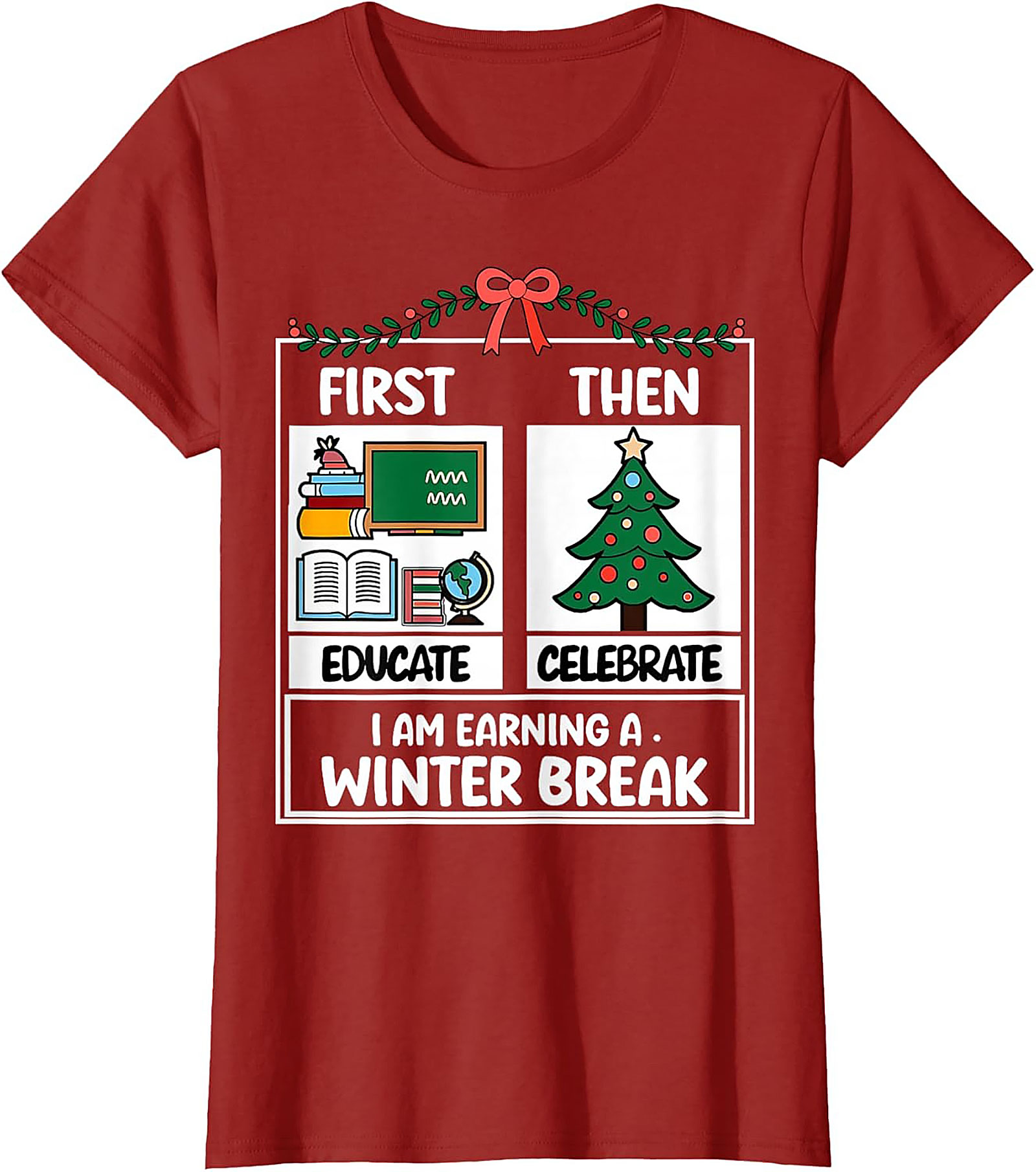 Funny Teacher Winter Break Graphic Tee Educator Shirt
