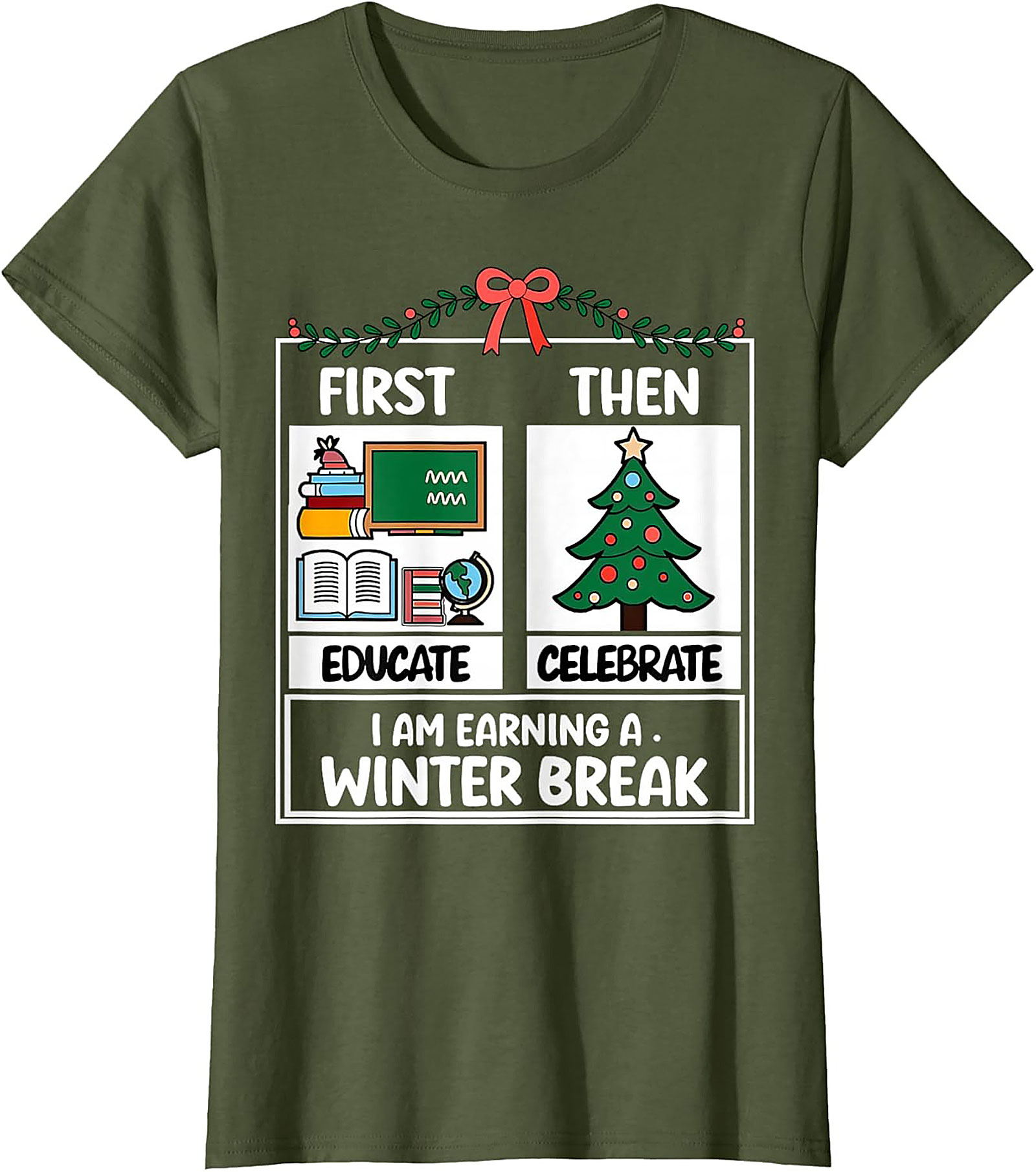 Funny Teacher Winter Break Graphic Tee Educator Shirt