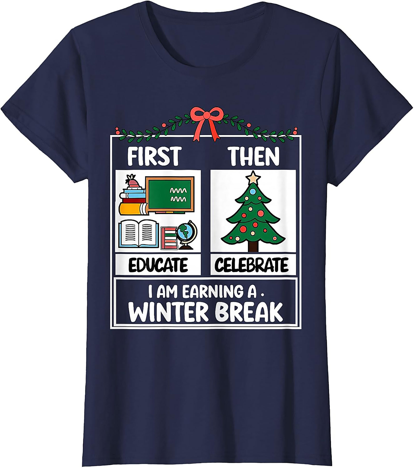 Funny Teacher Winter Break Graphic Tee Educator Shirt