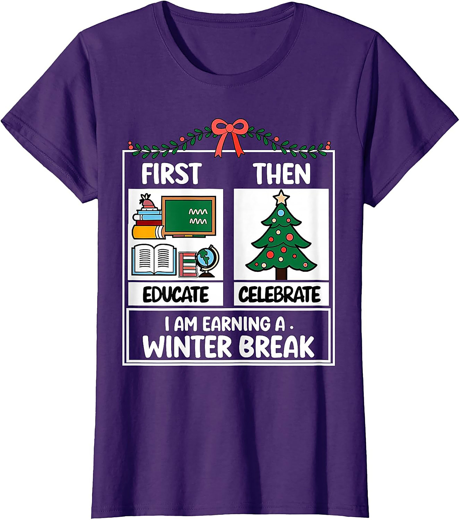 Funny Teacher Winter Break Graphic Tee Educator Shirt
