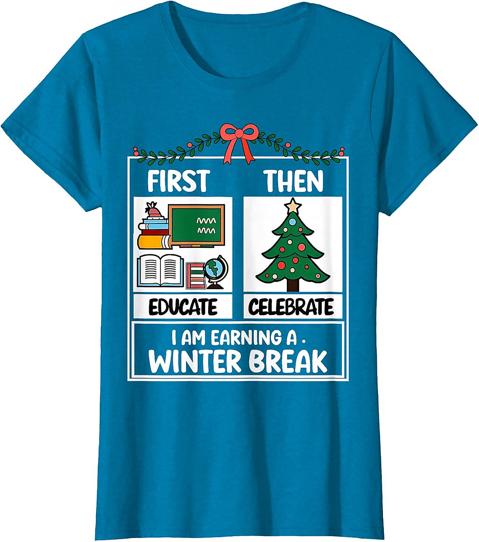 Funny Teacher Winter Break Graphic Tee Educator Shirt