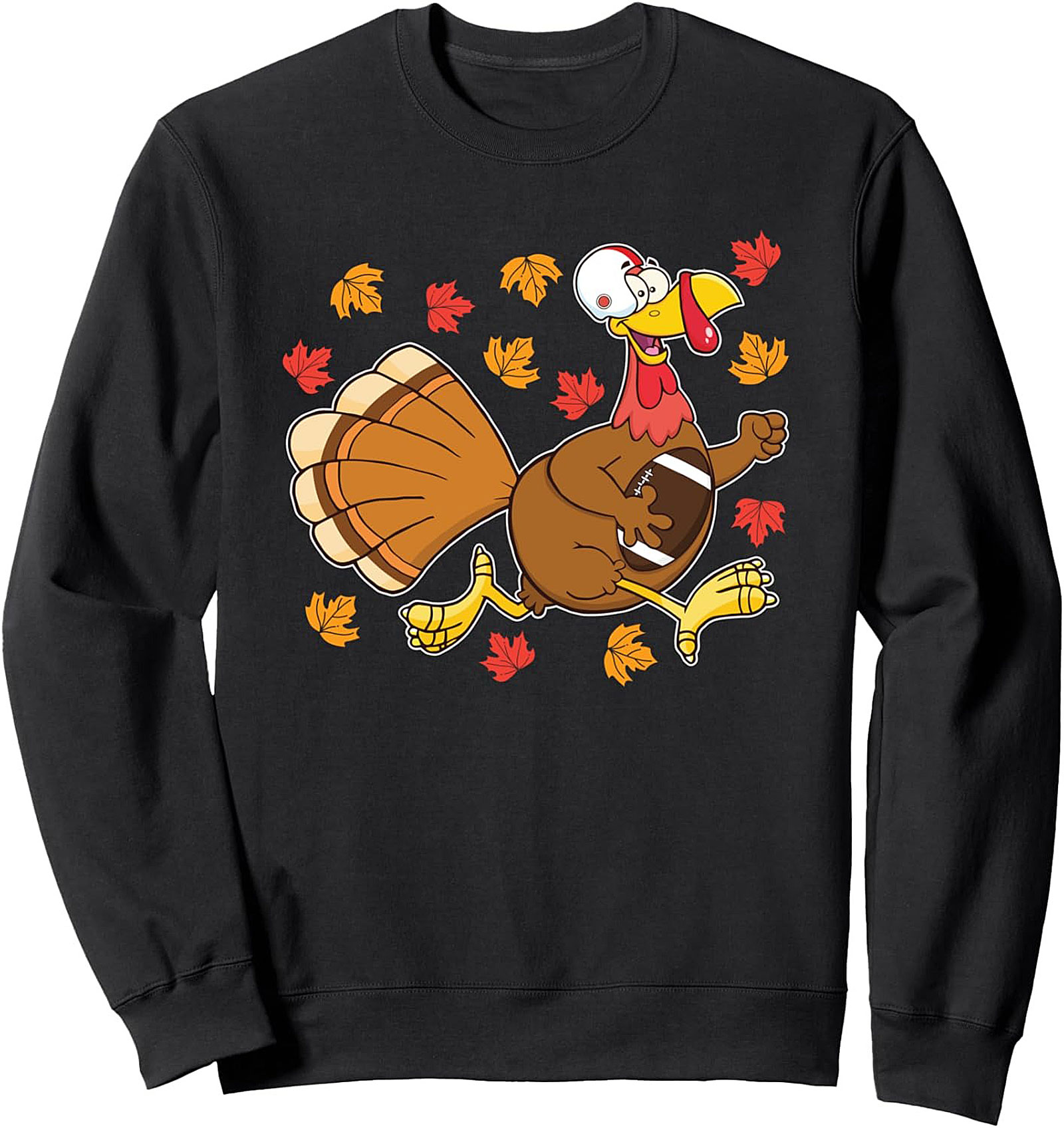 Funny Thanksgiving Football Turkey Crewneck Sweatshirt